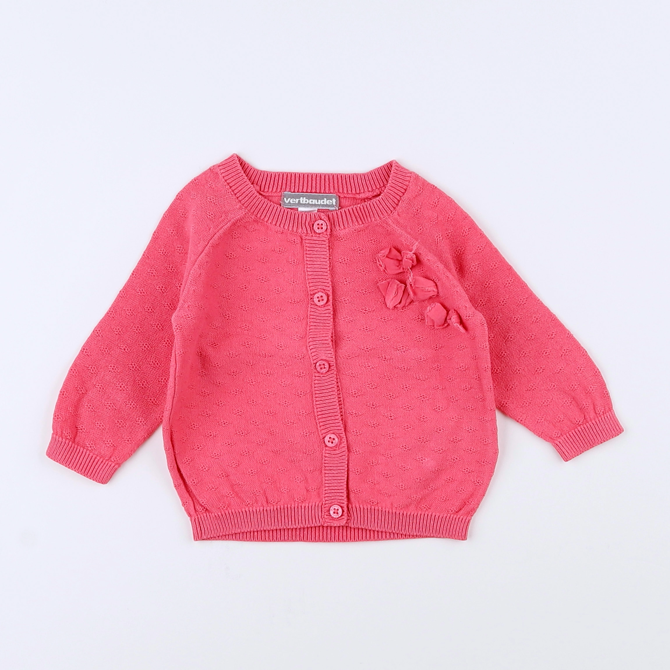 Vertbaudet - gilet rose - 3 mois