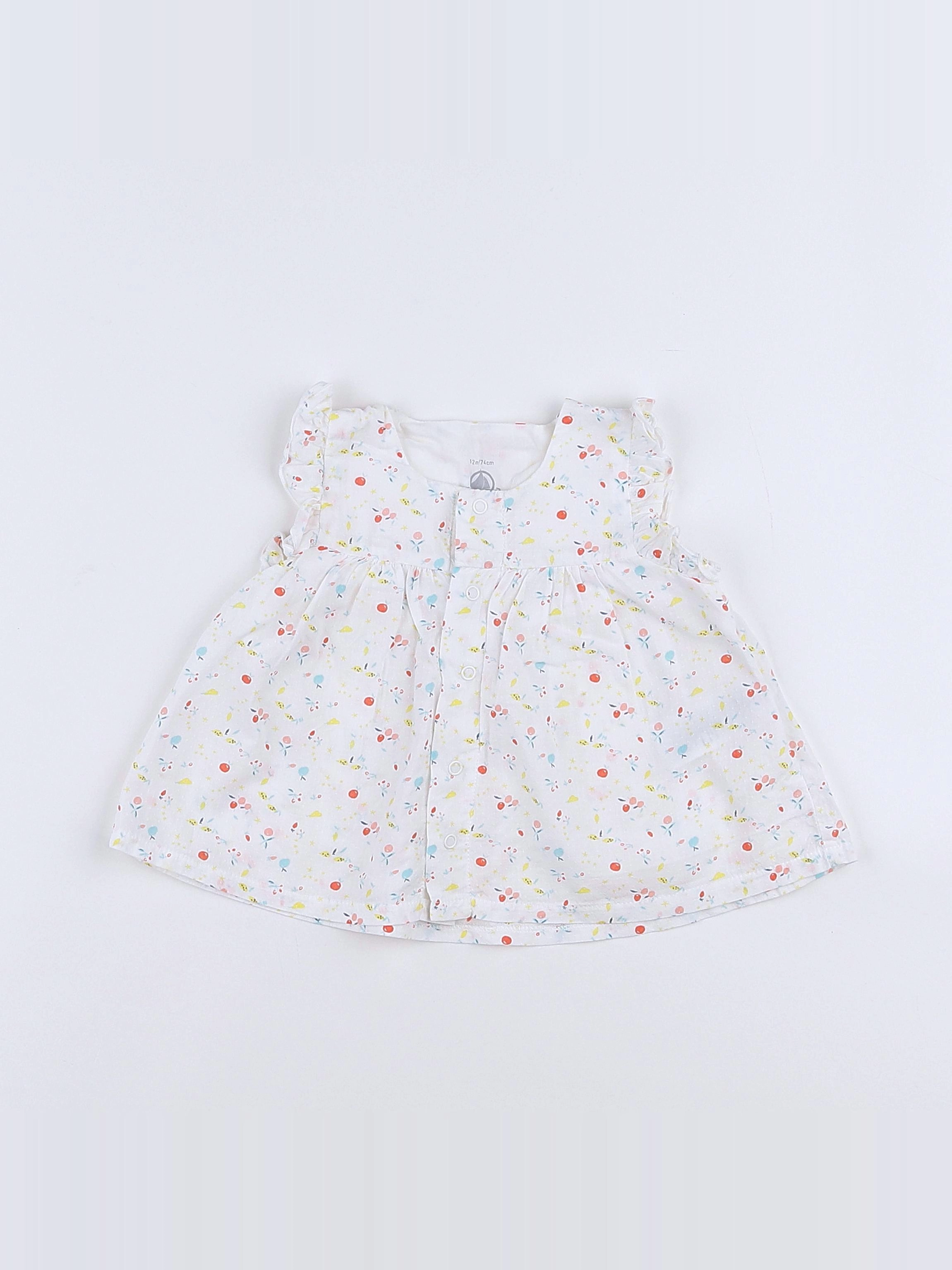 Petit Bateau - blouse multicolore - 12 mois