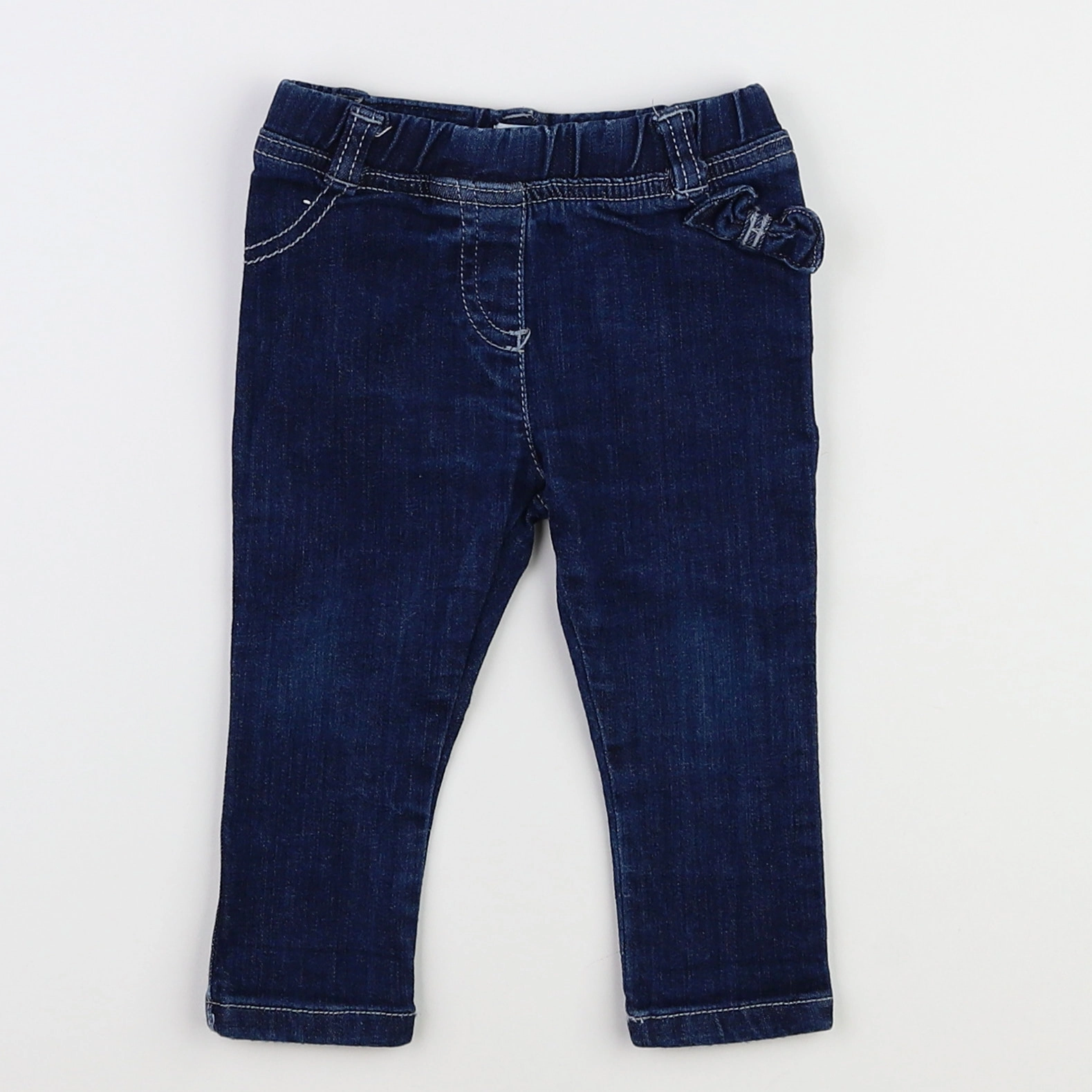 Vertbaudet - jegging bleu - 12 mois