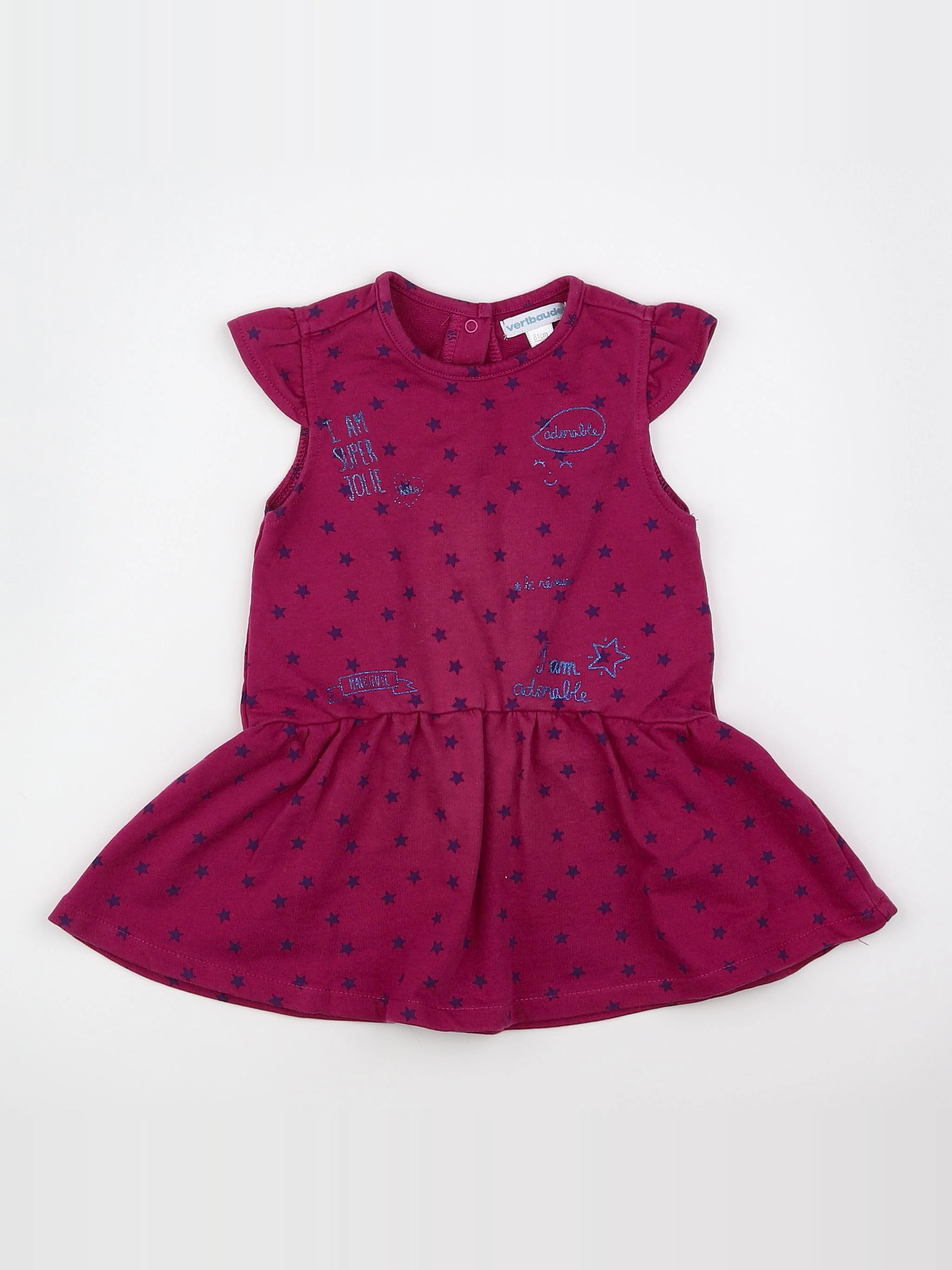 Vertbaudet - robe violet - 18 mois