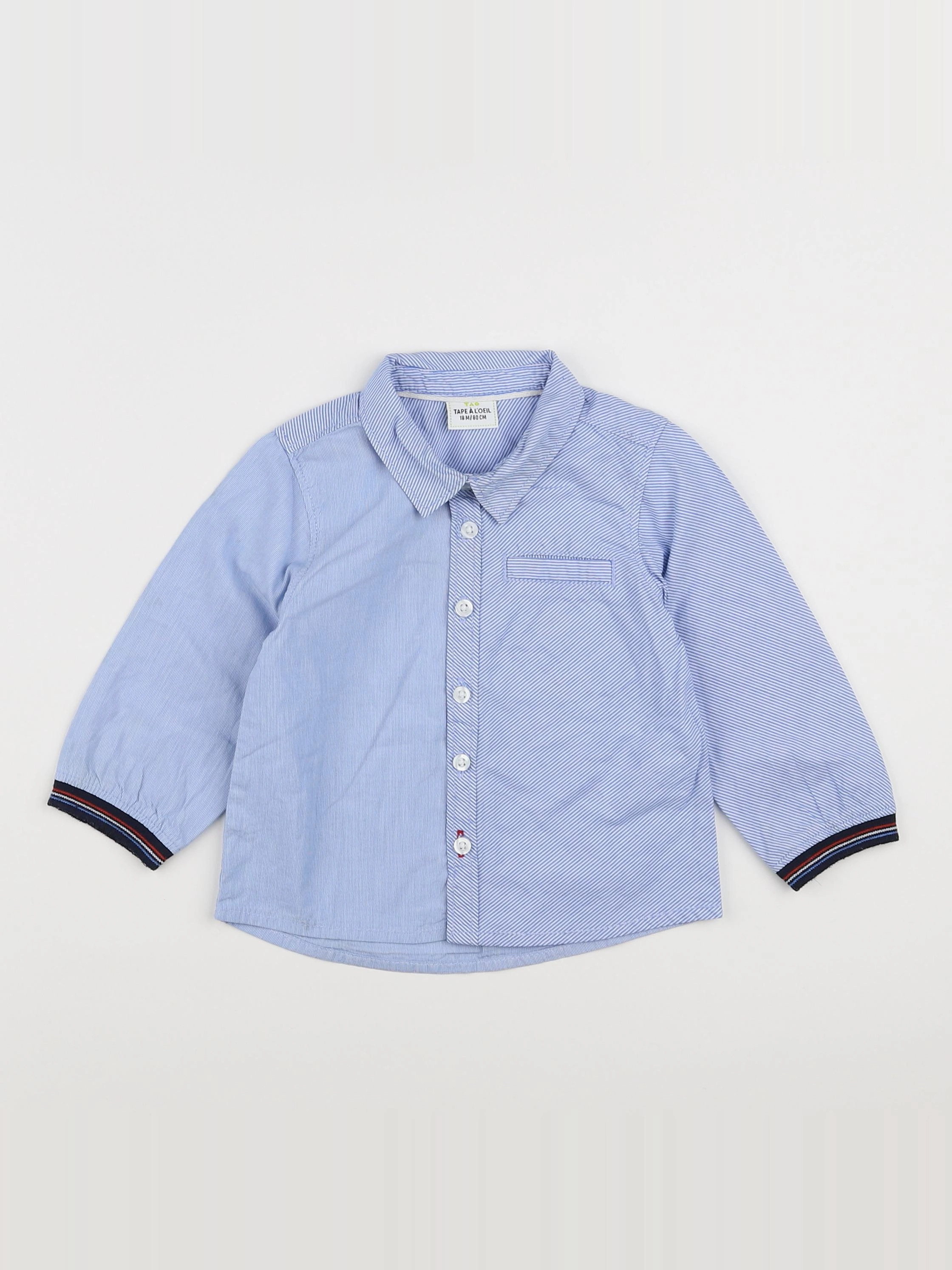 Tape à l'oeil - chemise bleu - 18 mois