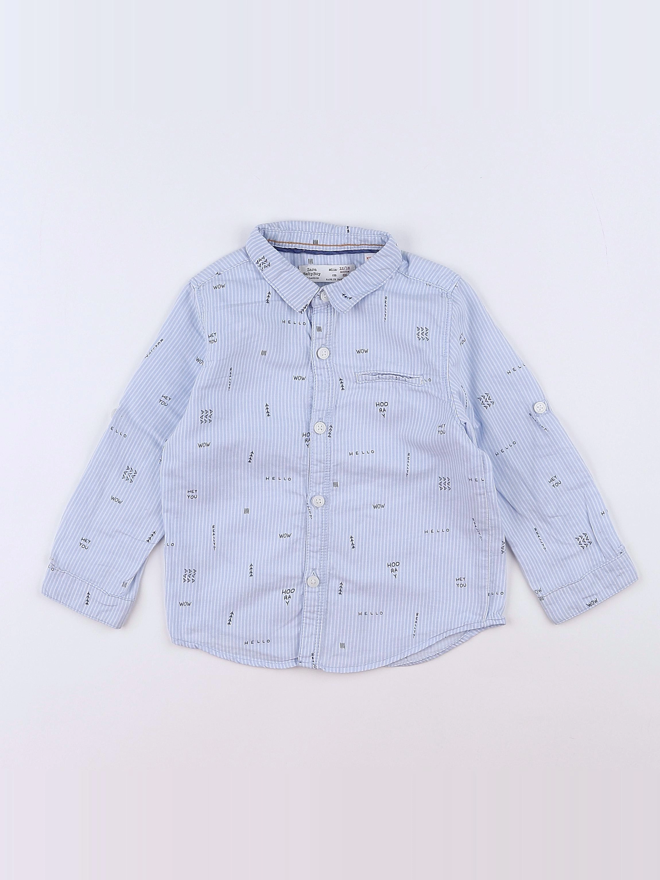 Zara - chemise bleu - 12/18 mois