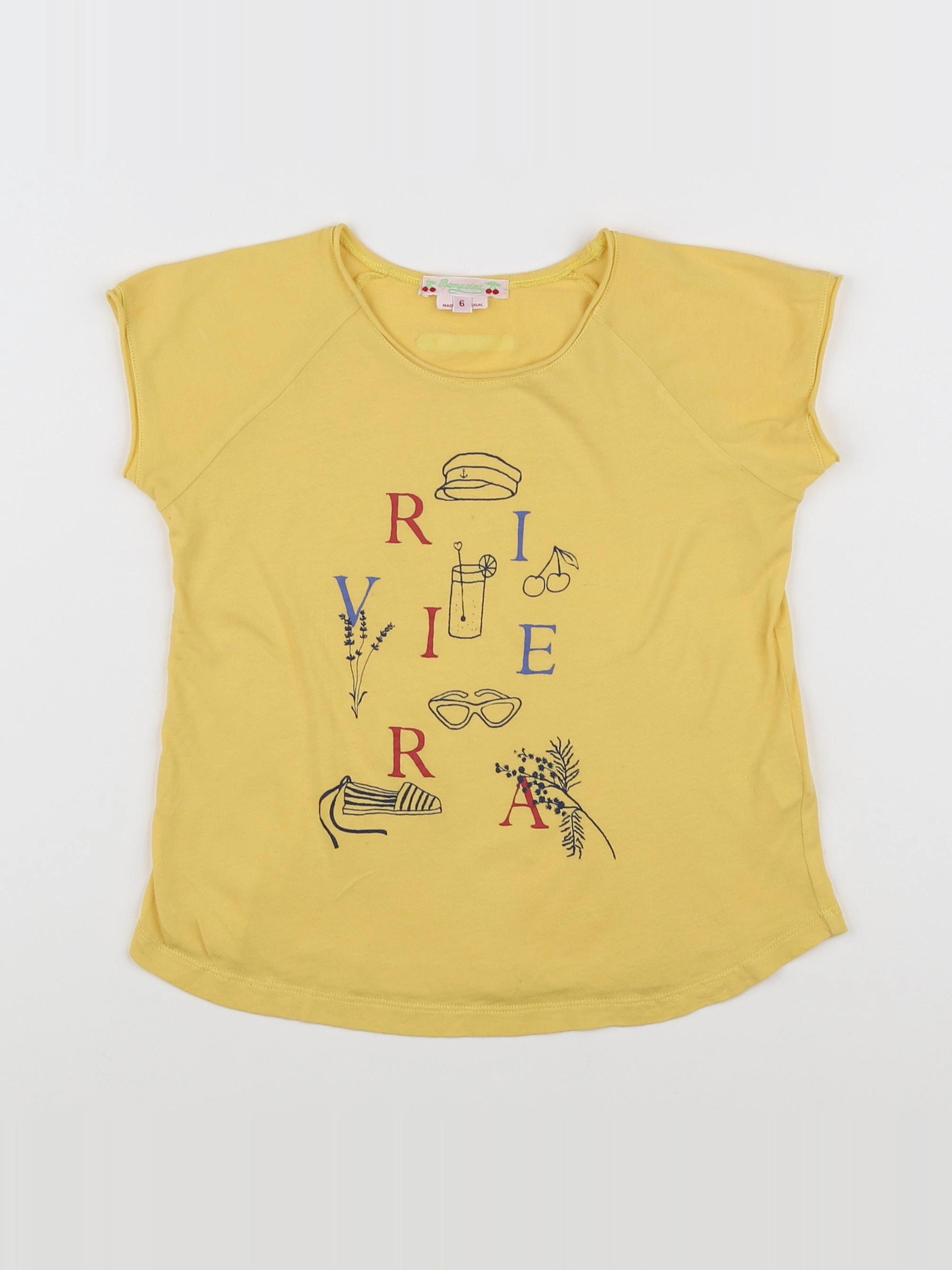 Bonpoint - tee-shirt jaune - 6 ans