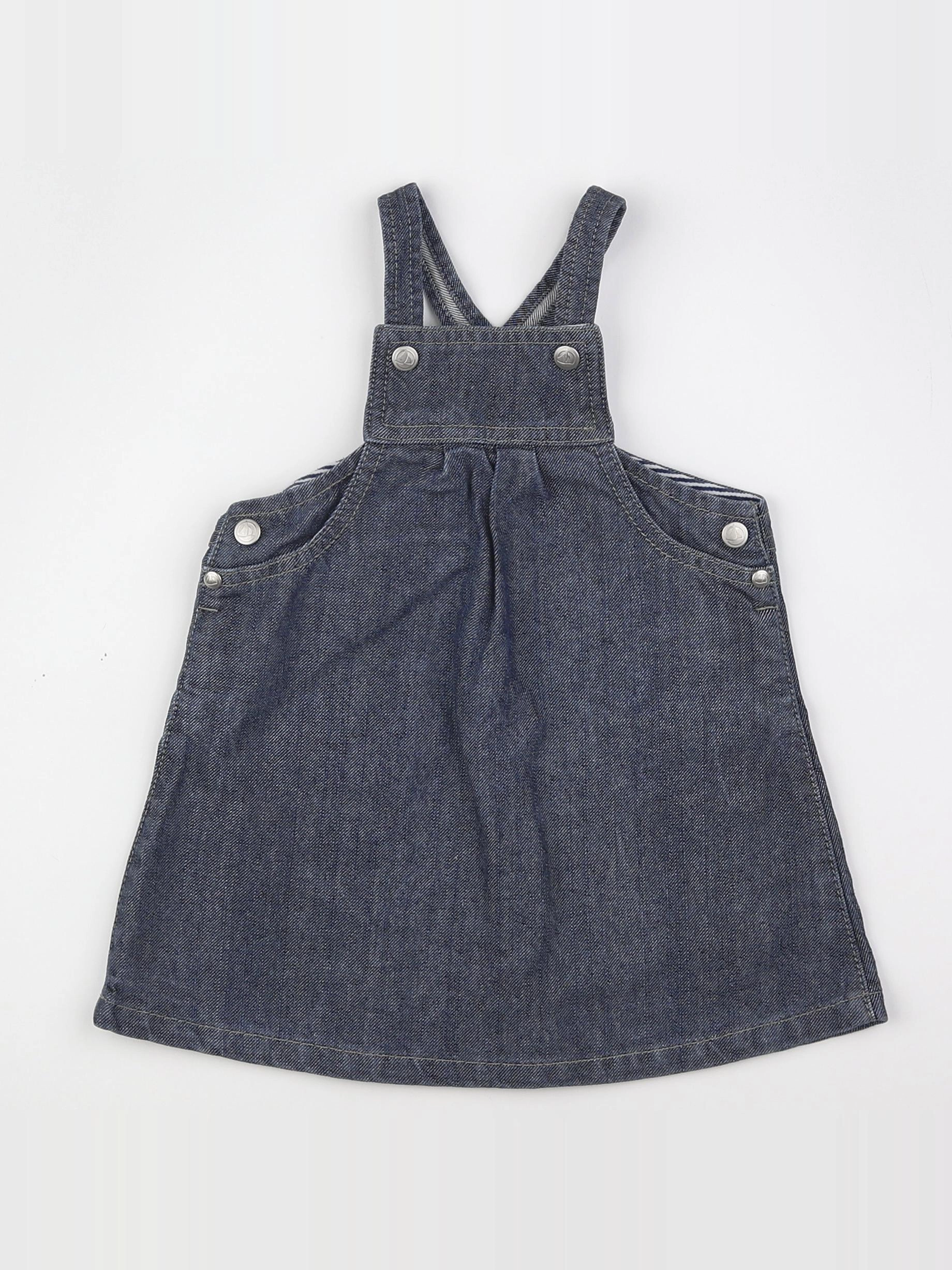 Petit Bateau - robe bleu - 12 mois