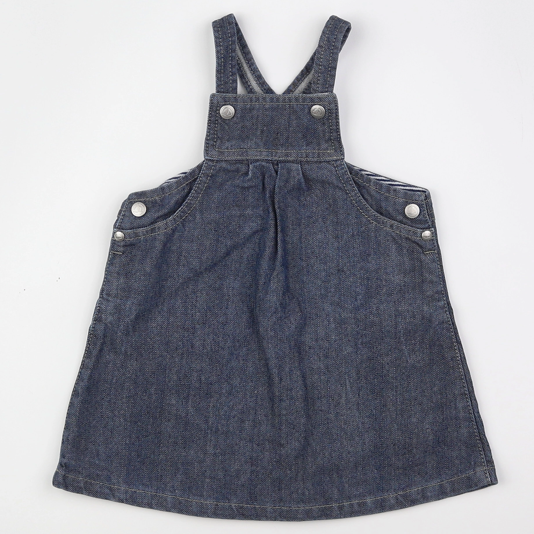 Petit Bateau - robe bleu - 12 mois