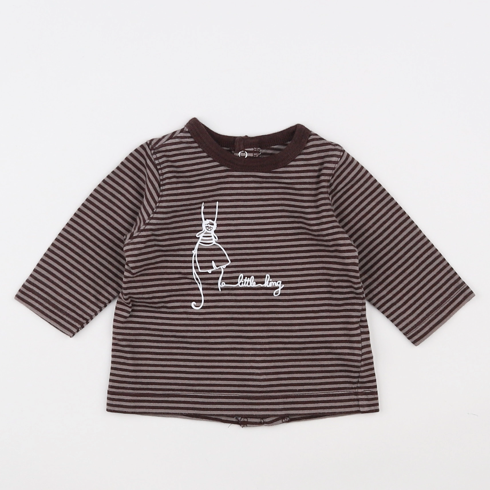 Vertbaudet - tee-shirt marron - 3 mois