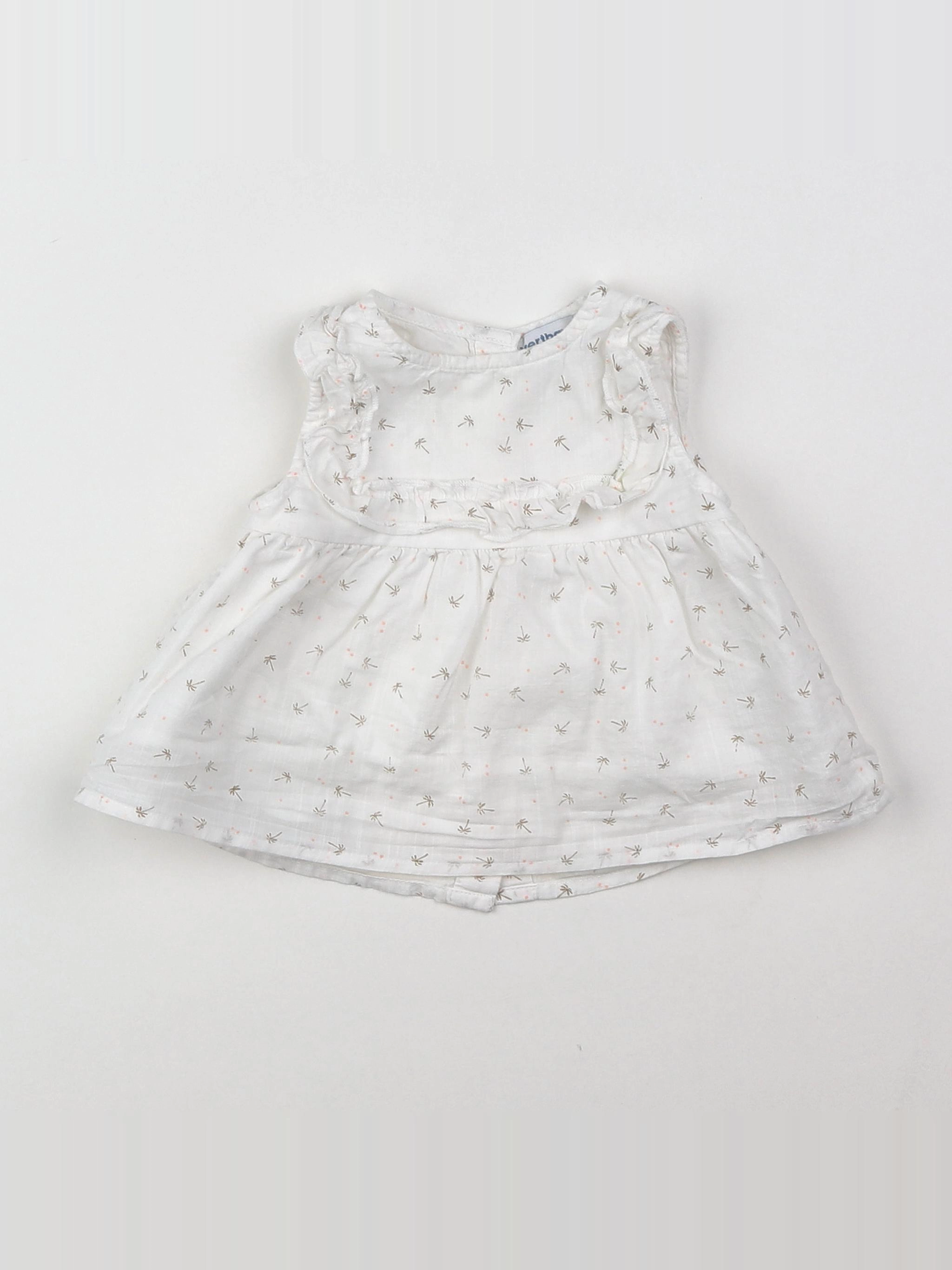 Vertbaudet - blouse blanc - 3 mois