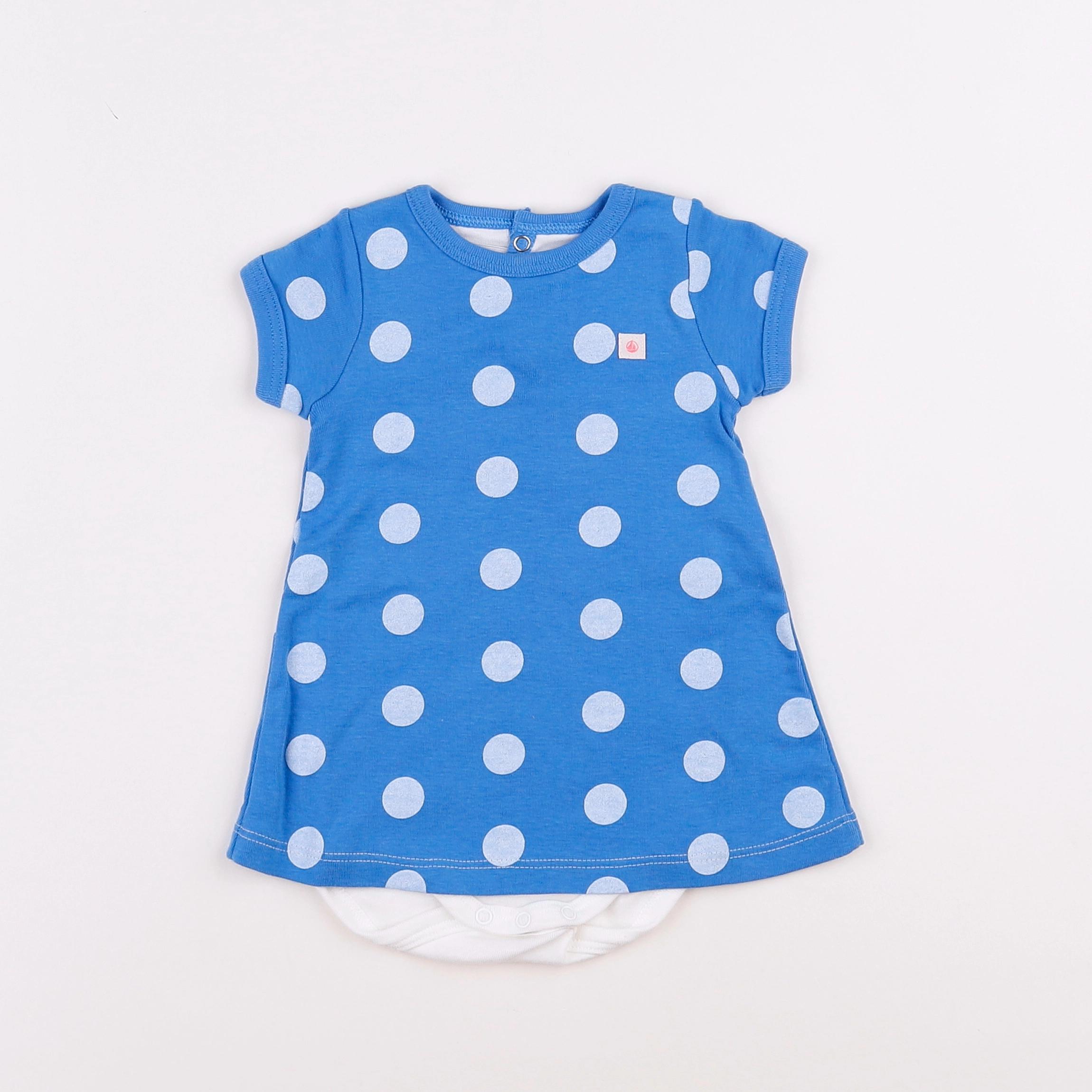 Petit Bateau - body vetement bleu - 3 mois