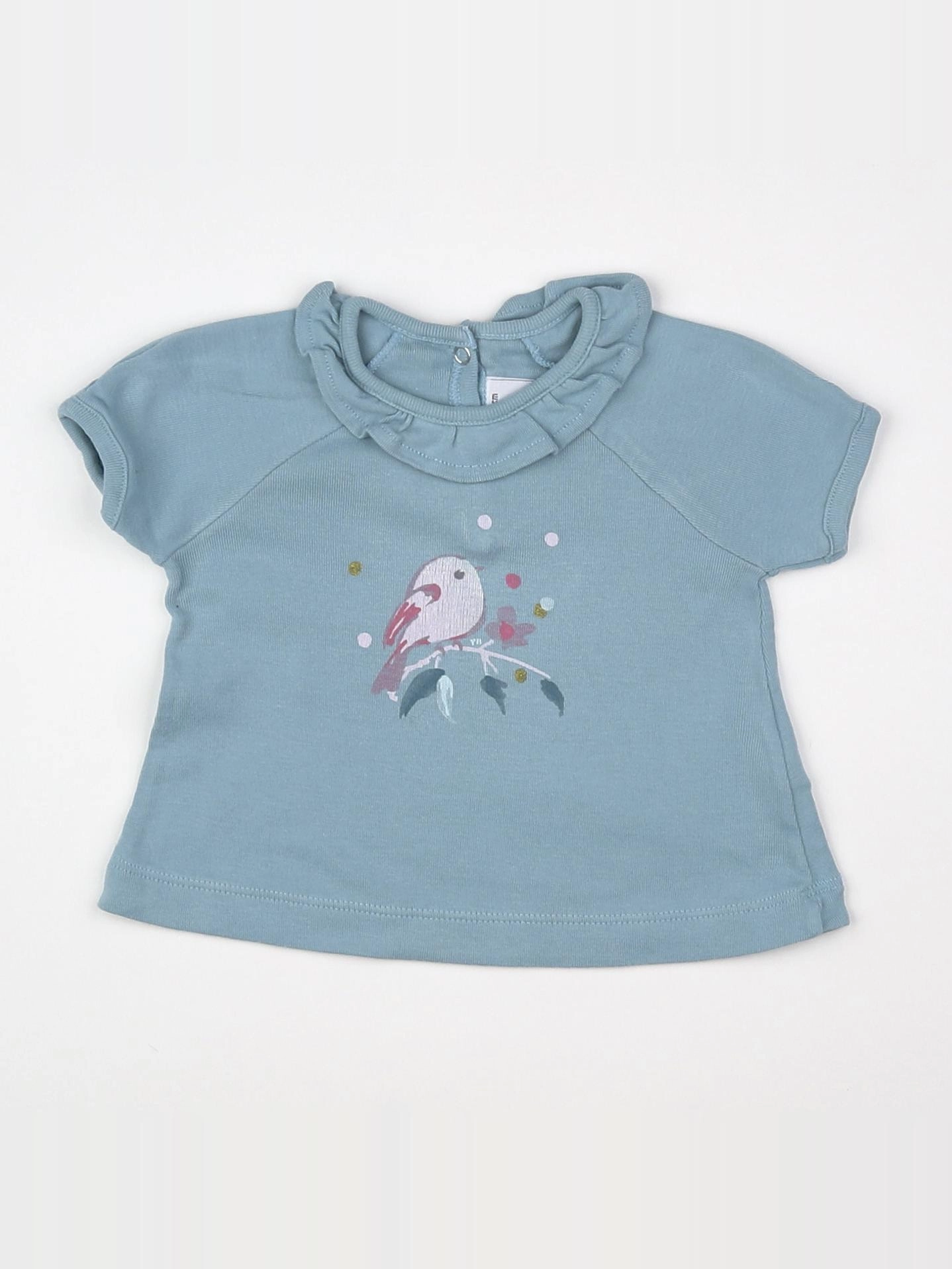 Petit Bateau - tee-shirt bleu - 3 mois