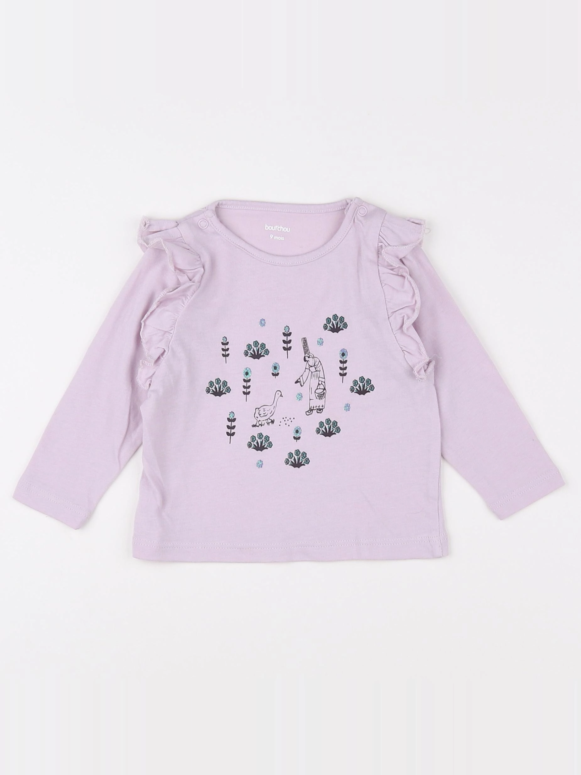 Boutchou - tee-shirt violet - 9 mois