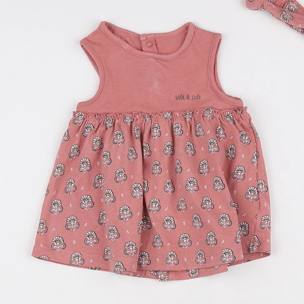 Vertbaudet - robe rose - 1 mois