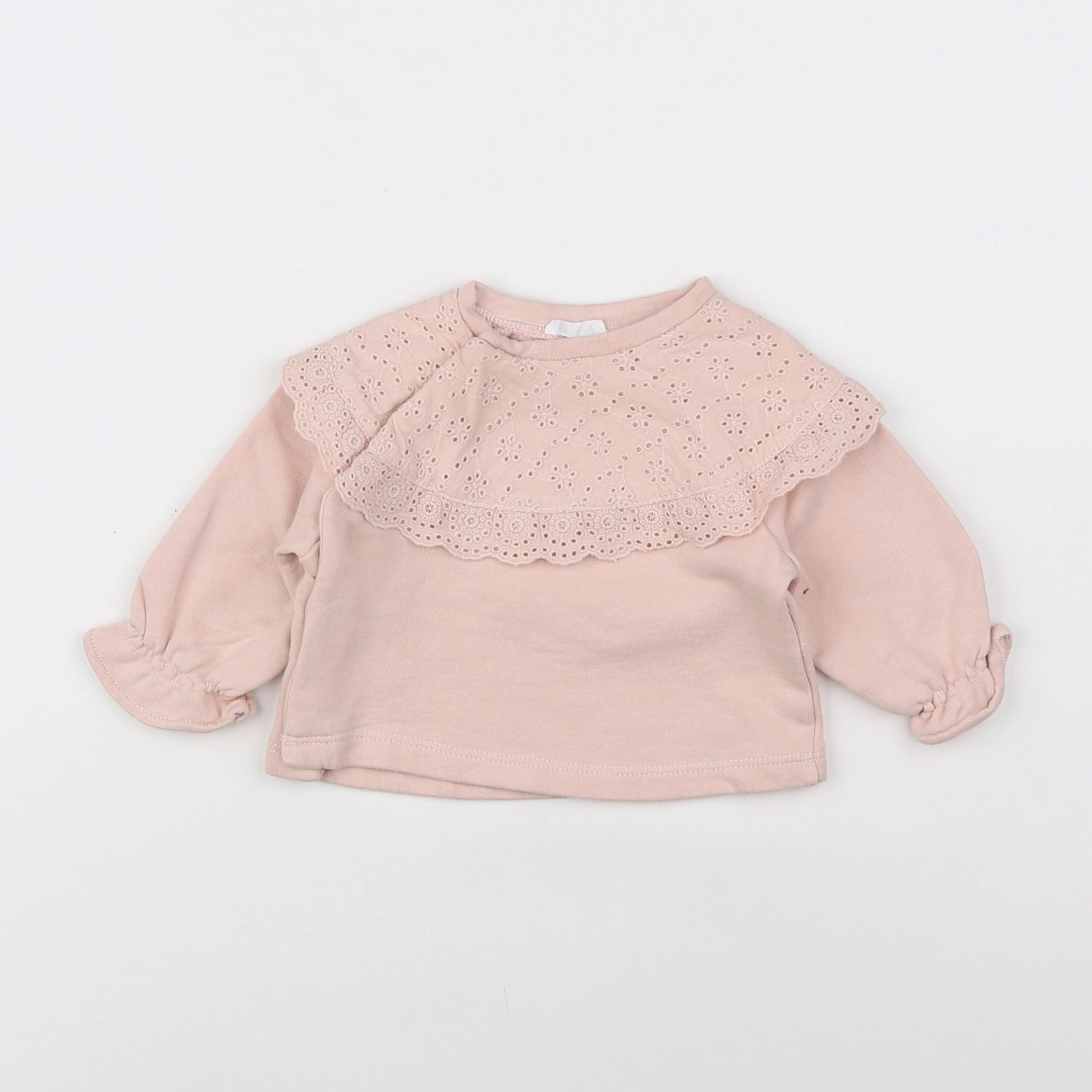 Vertbaudet - sweat rose - 3 mois