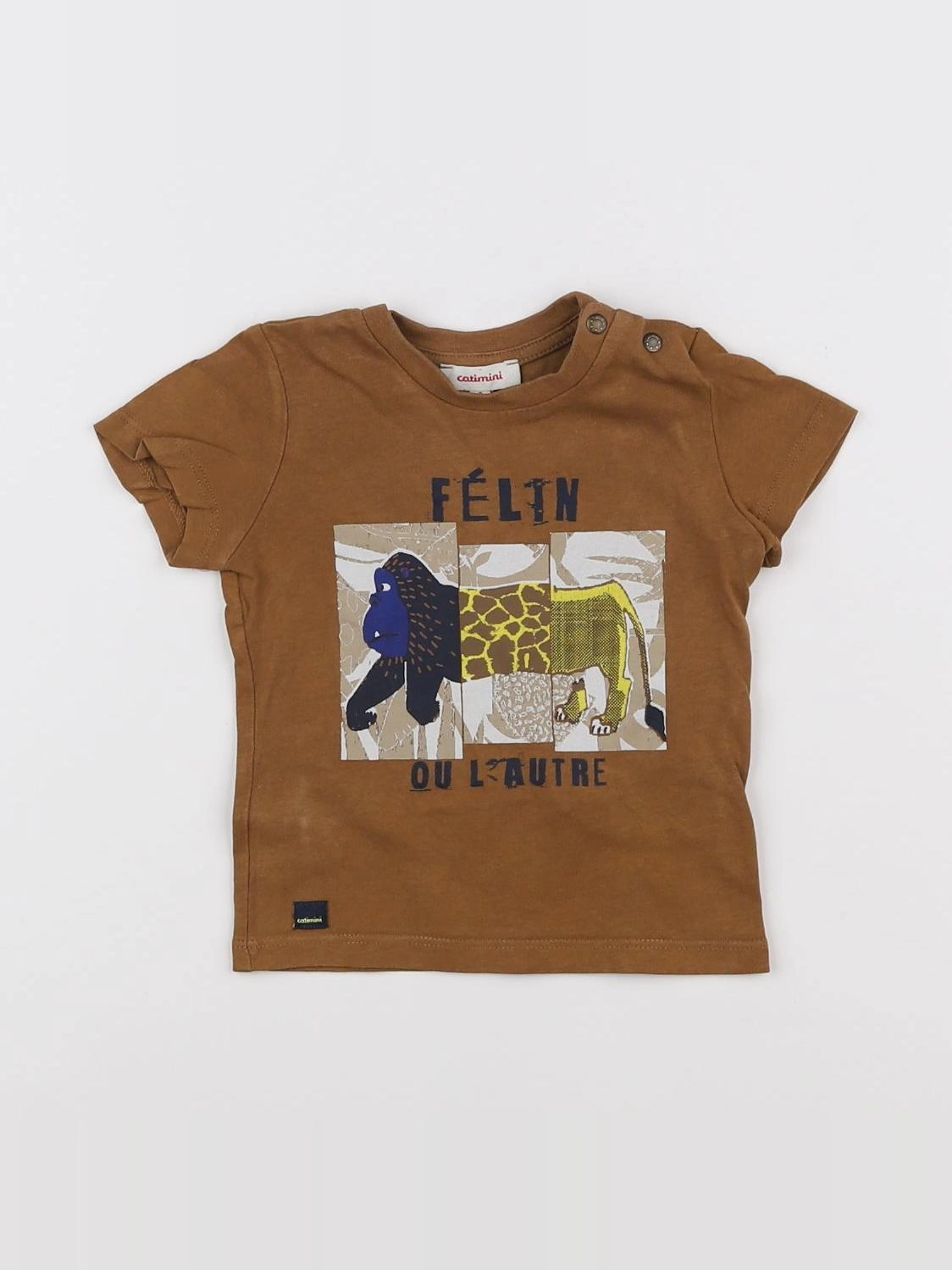 Catimini - tee-shirt marron - 9 mois