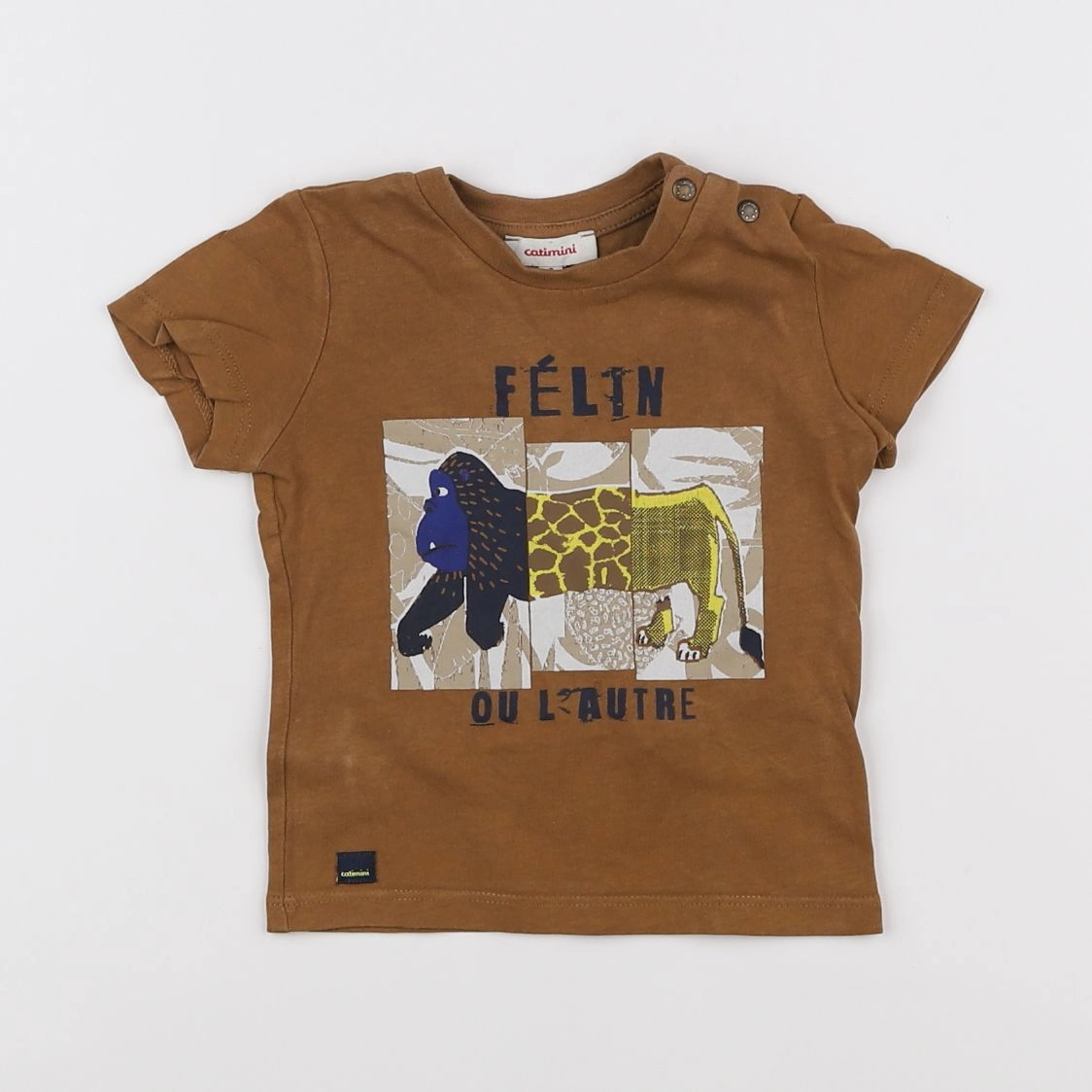 Catimini - tee-shirt marron - 9 mois