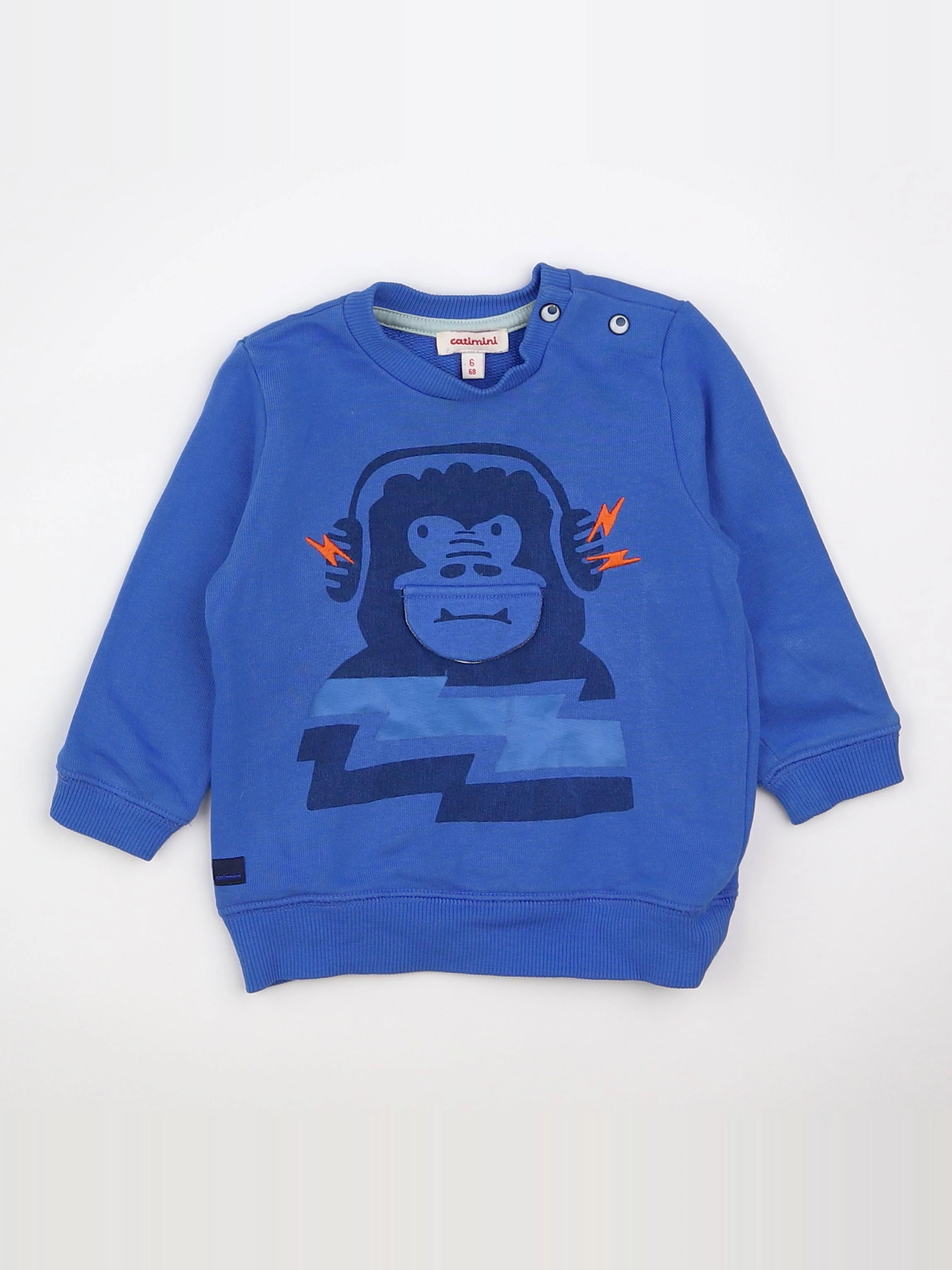 Catimini - sweat bleu - 6 mois
