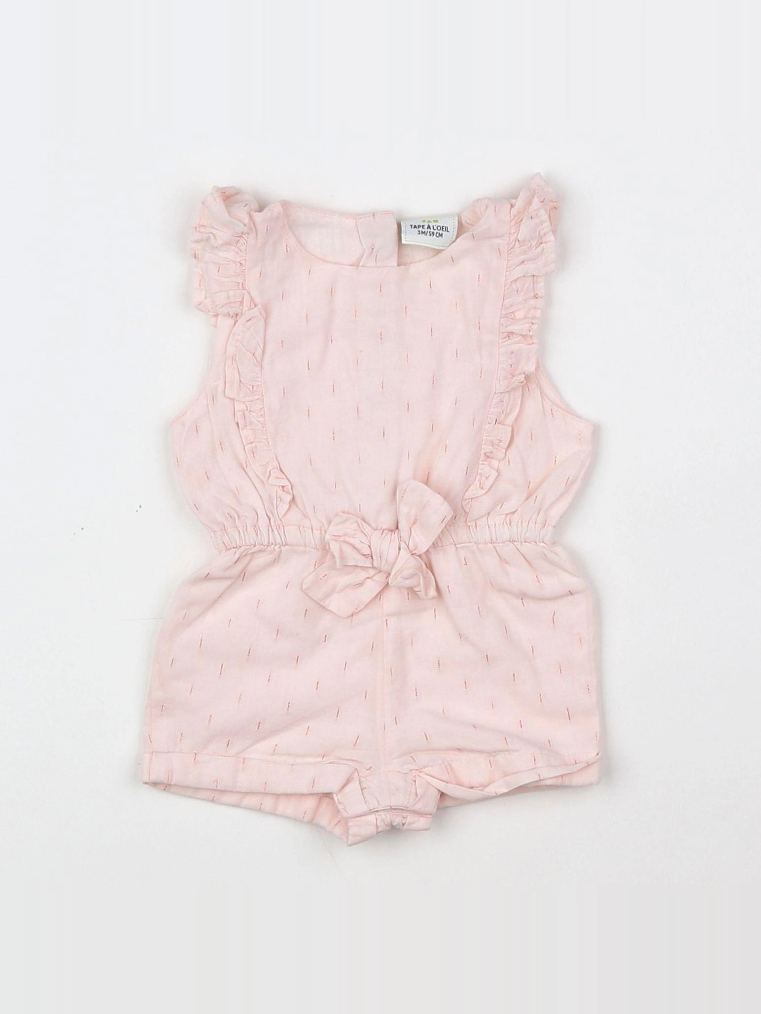Tape à l'oeil - combinaison rose - 3 mois