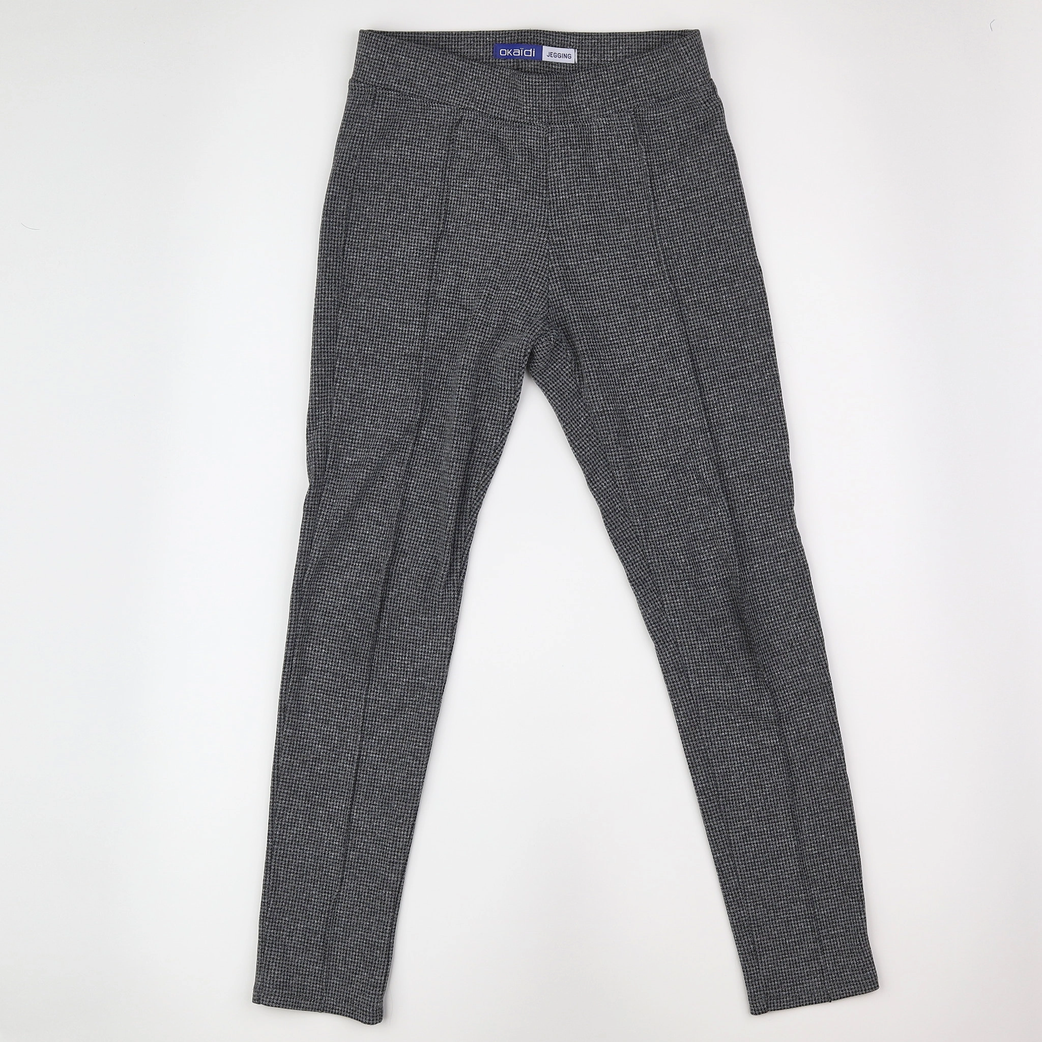 Okaidi - jegging gris, noir - 10 ans