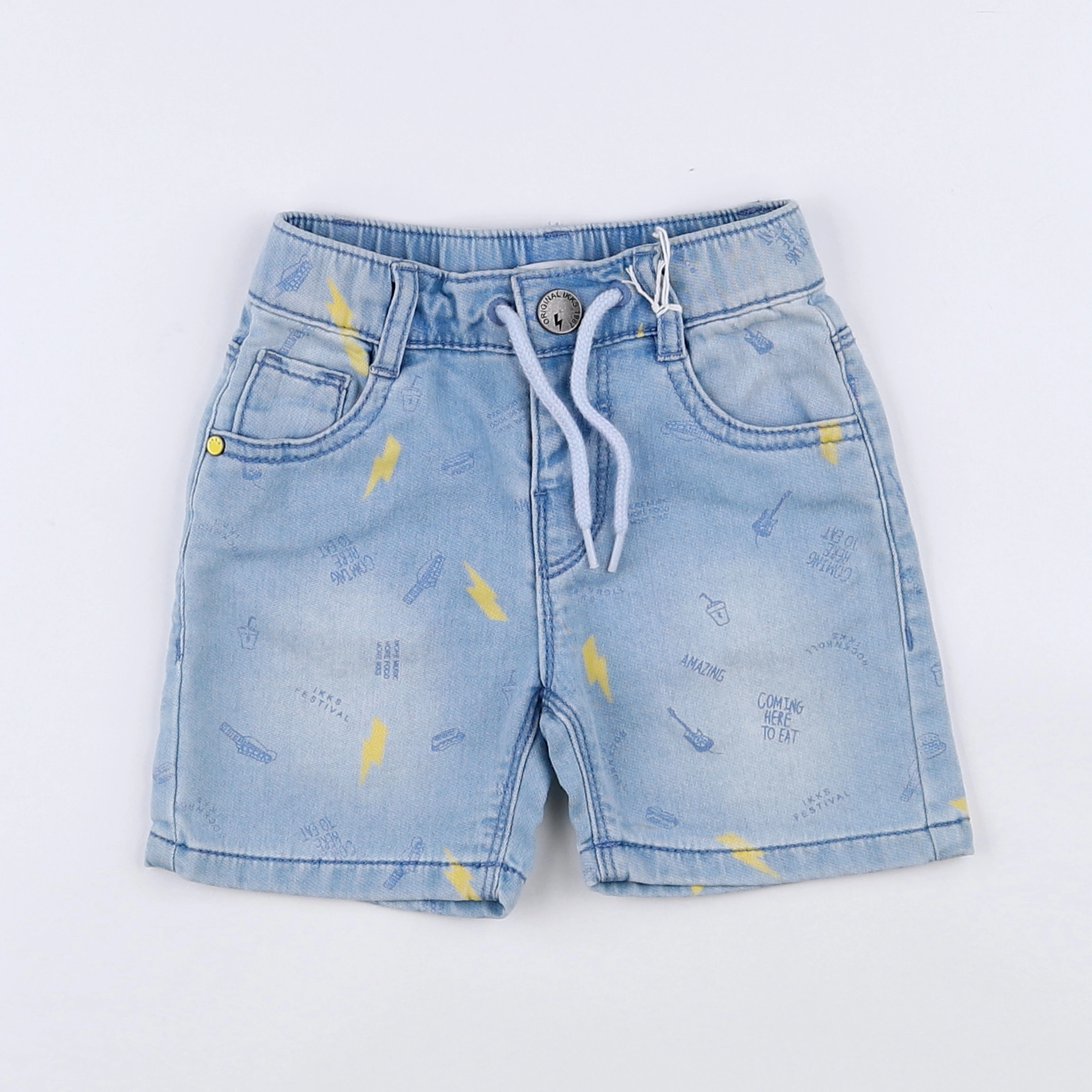 IKKS - short bleu (état neuf) - 12 mois