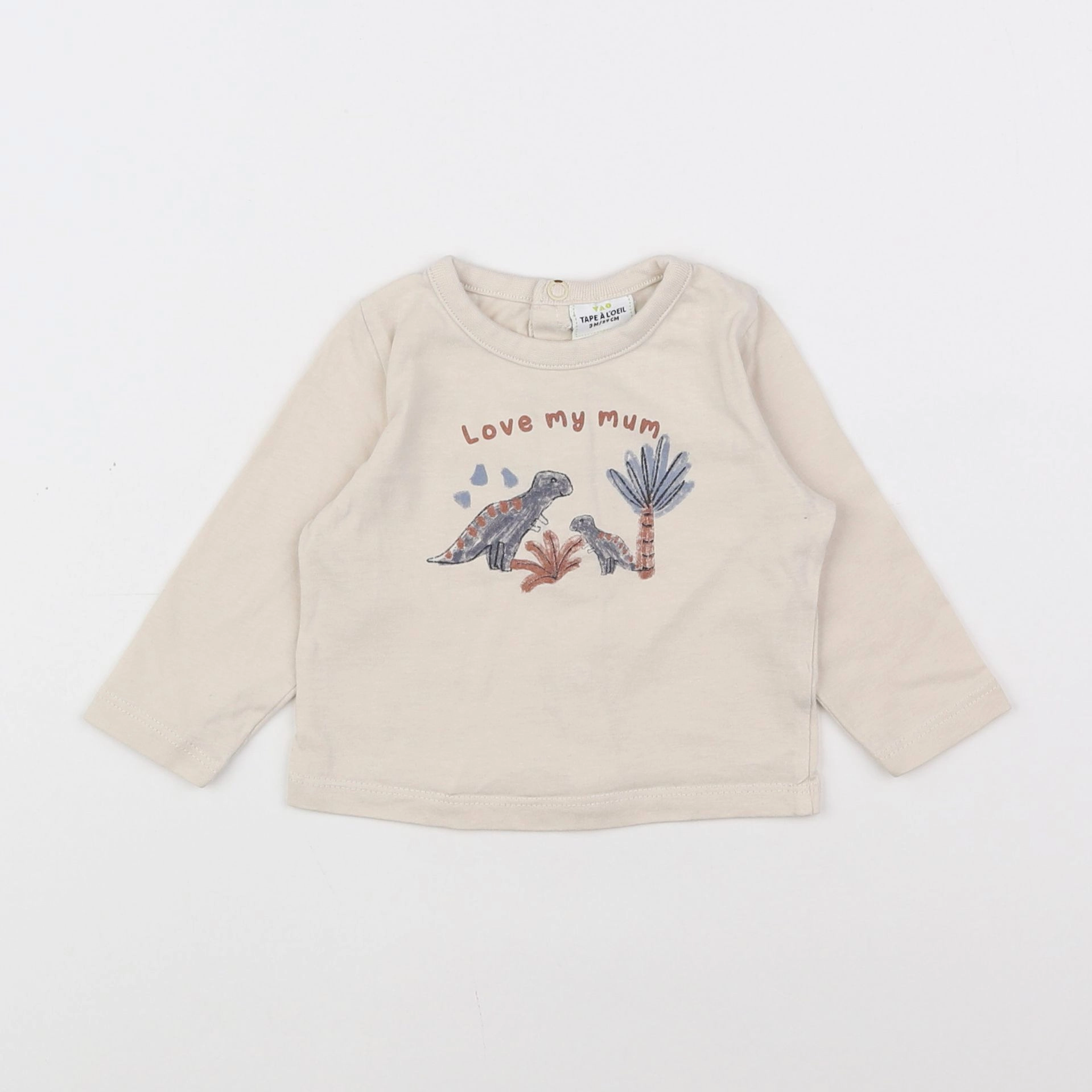 Tape à l'oeil - tee-shirt beige - 3 mois