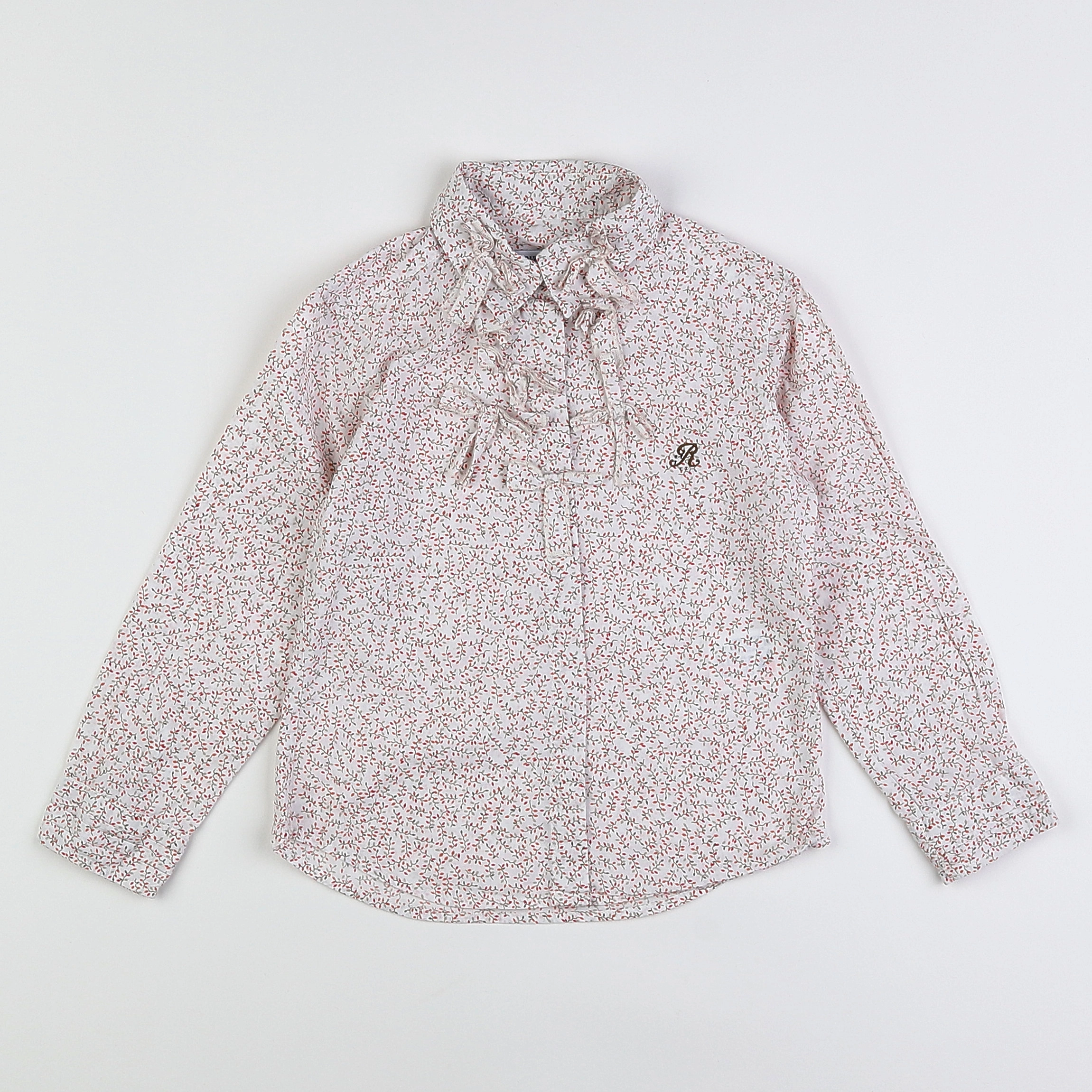 River Woods - chemise blanc, rouge - 4 ans