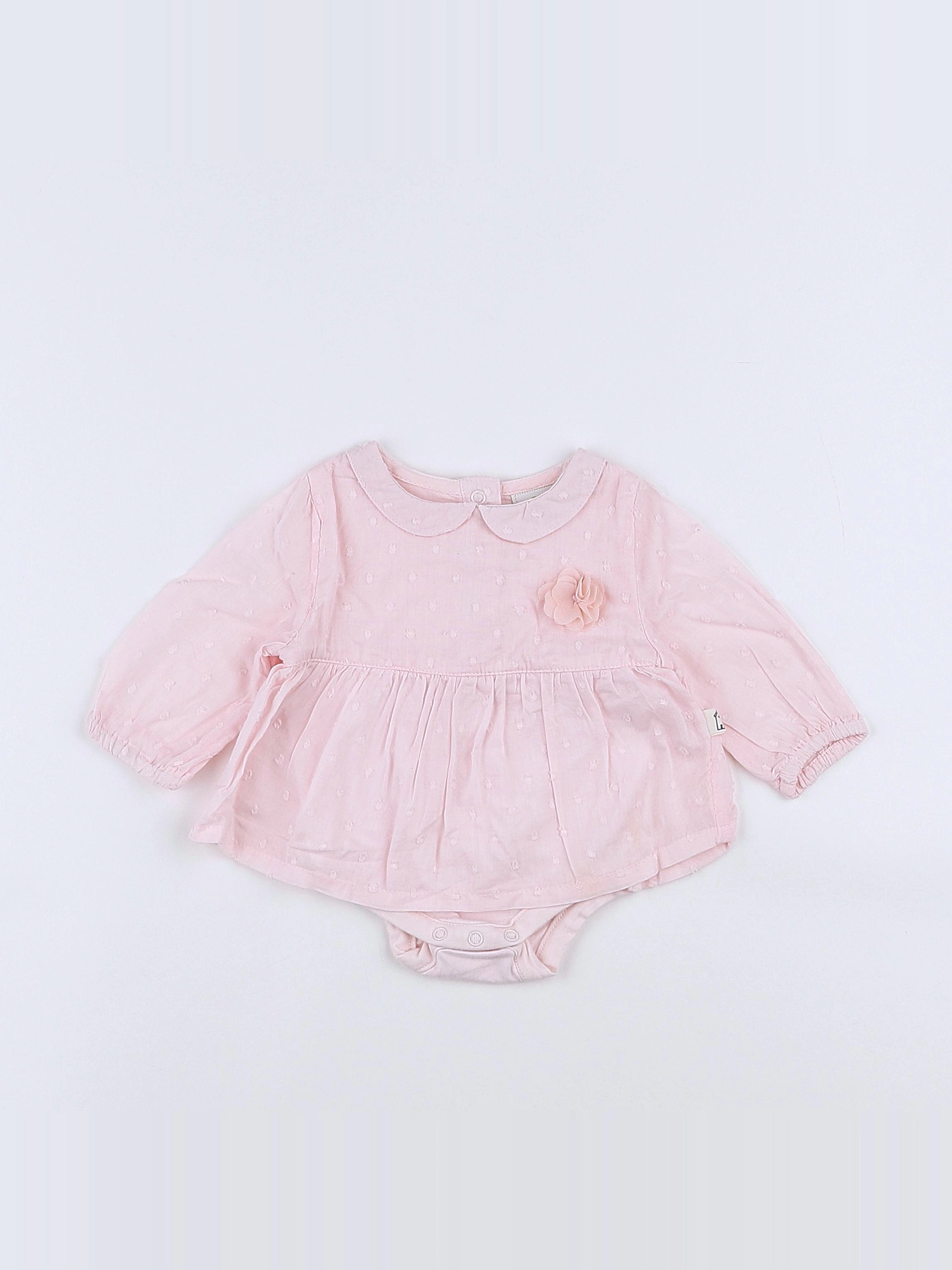 Tape à l'oeil - body vetement rose - 1 mois