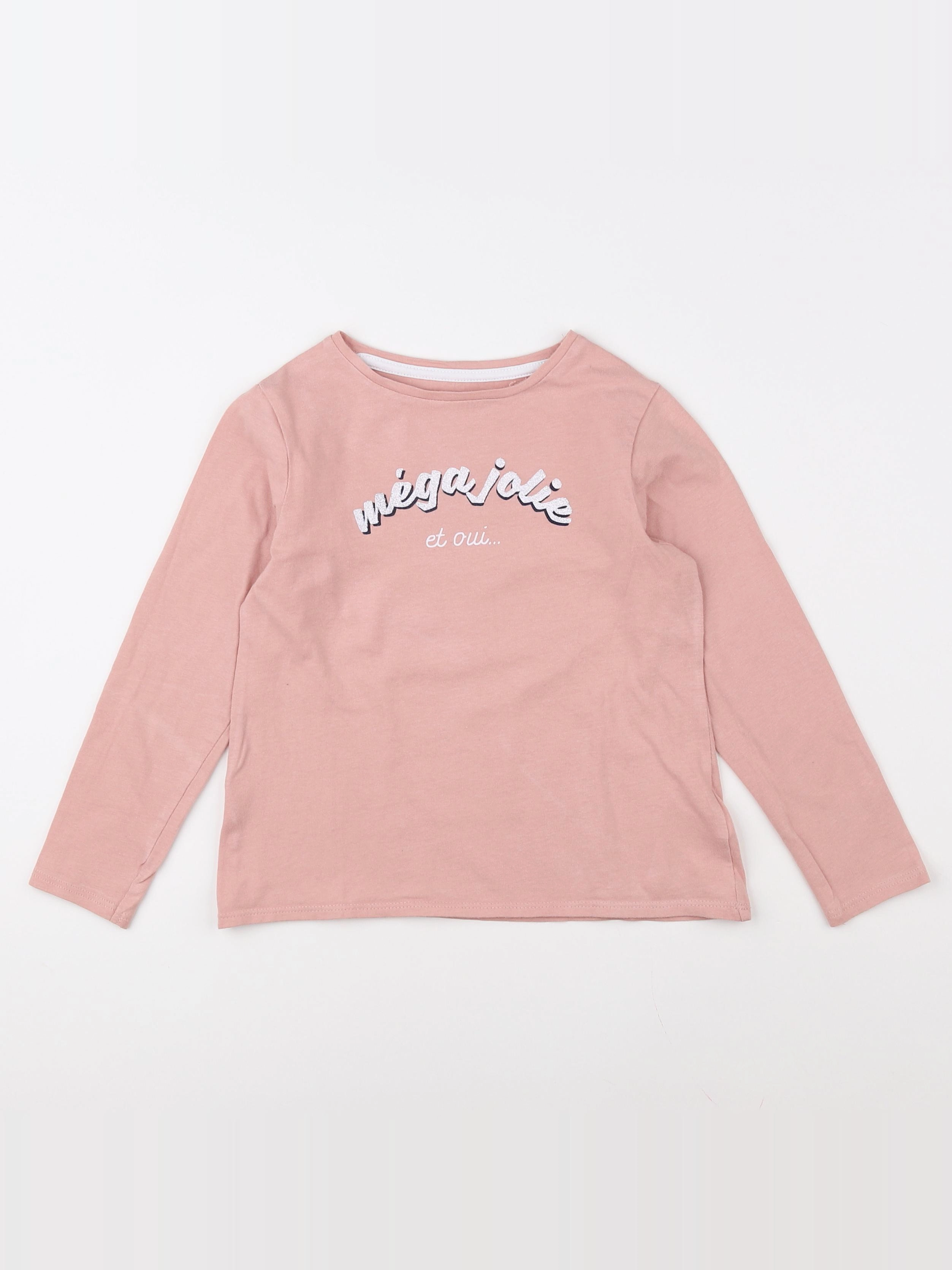 Vertbaudet - tee-shirt rose - 6 ans