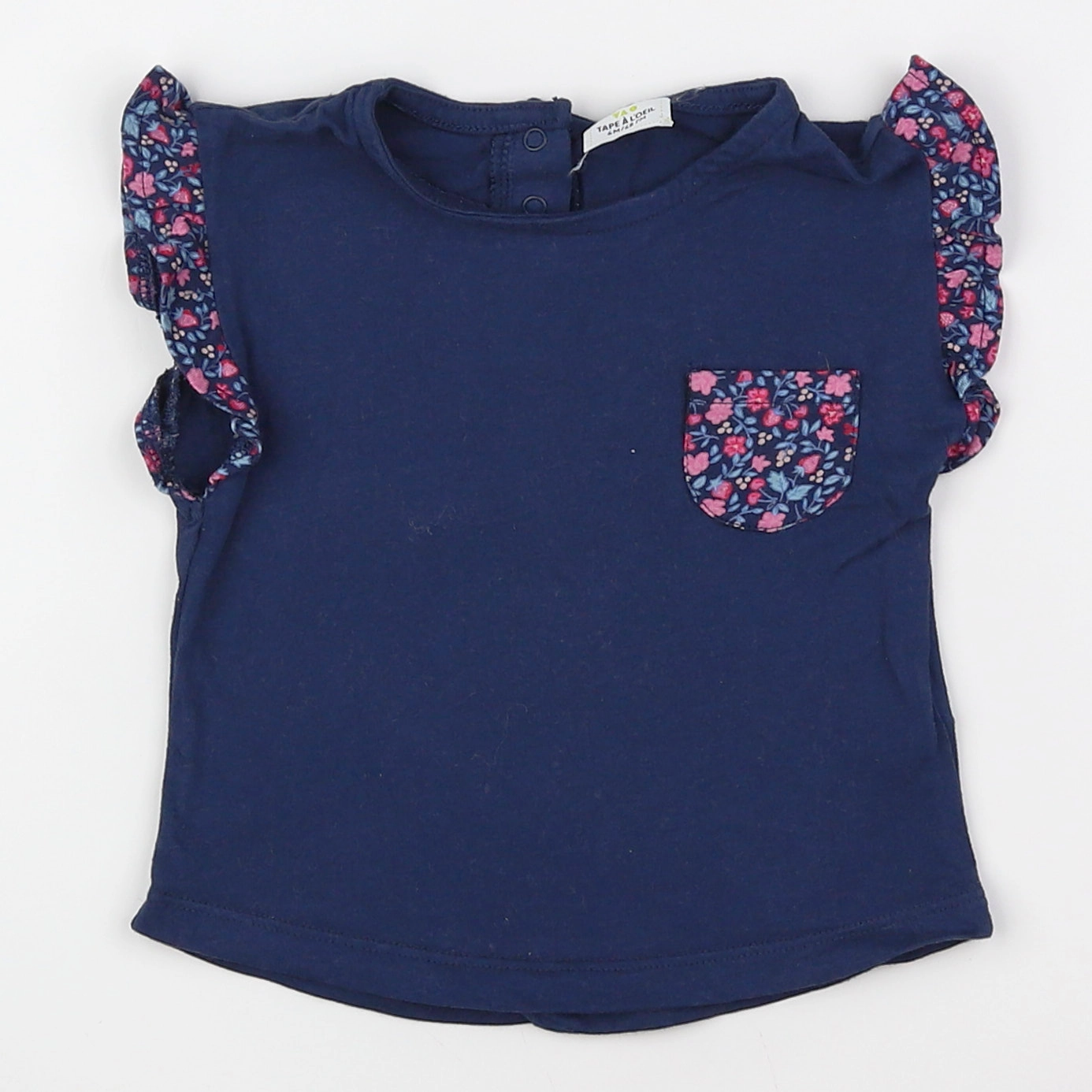 Tape à l'oeil - tee-shirt bleu - 6 mois