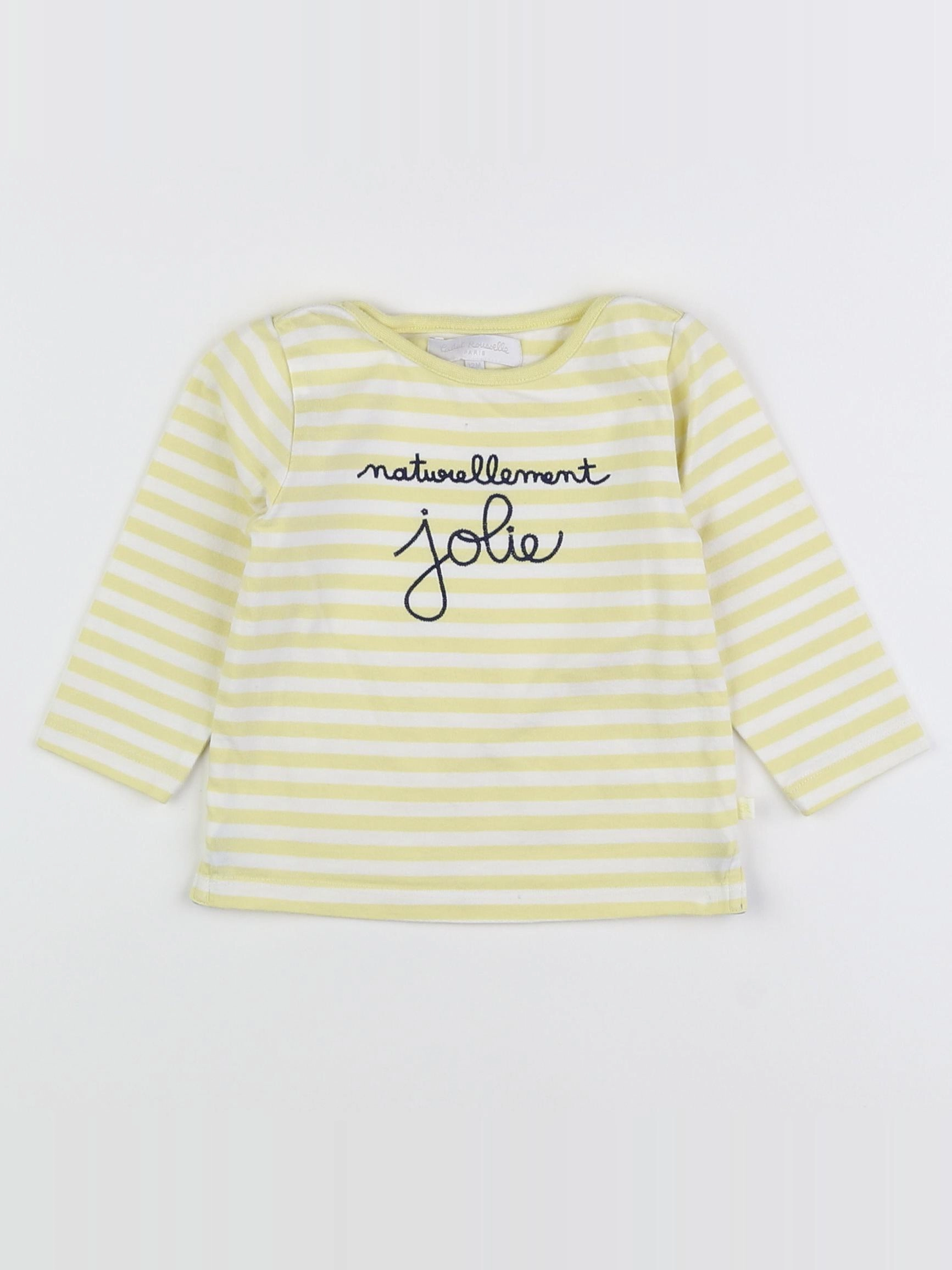 Cadet Rousselle - tee-shirt blanc, jaune - 12 mois