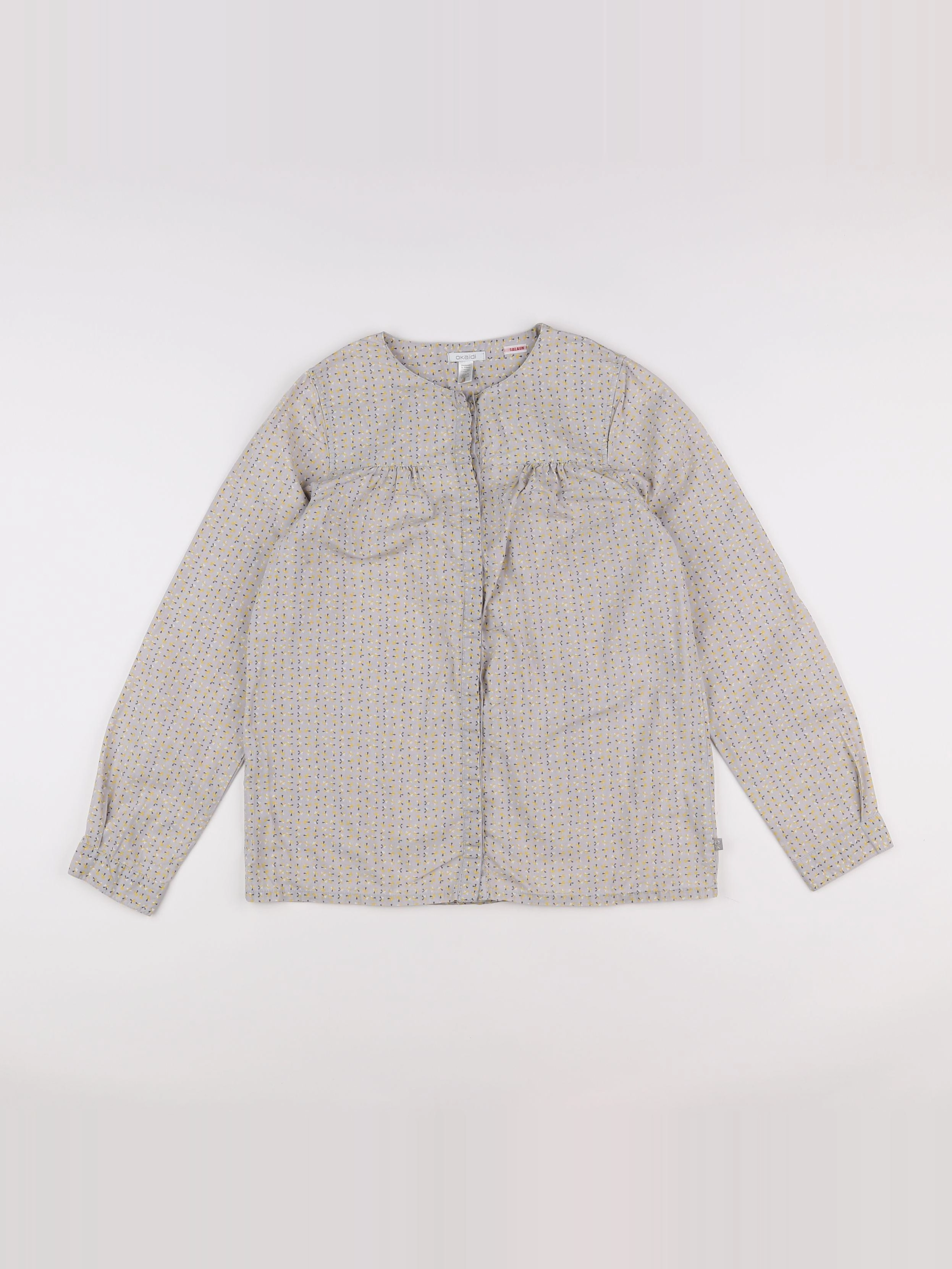 Okaidi - blouse gris, jaune - 12 ans
