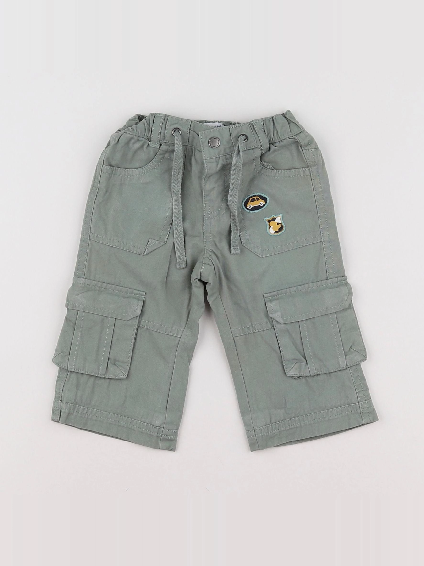 Vertbaudet - pantalon vert - 9 mois