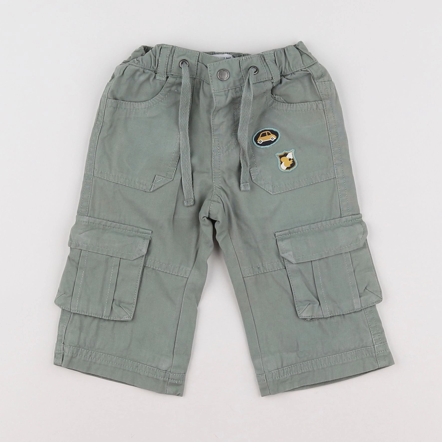 Vertbaudet - pantalon vert - 9 mois