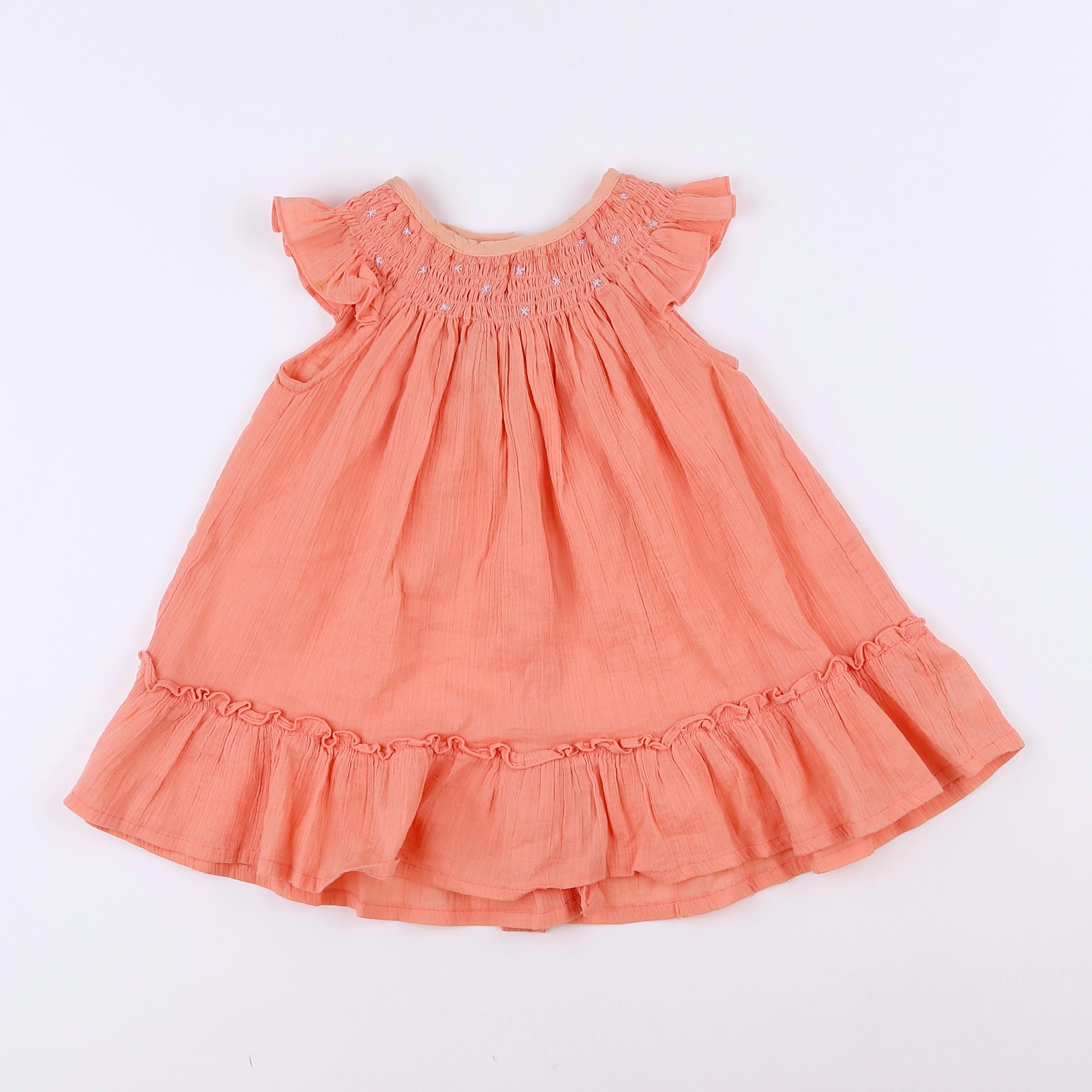 Louis et Victorie - robe orange - 9 mois