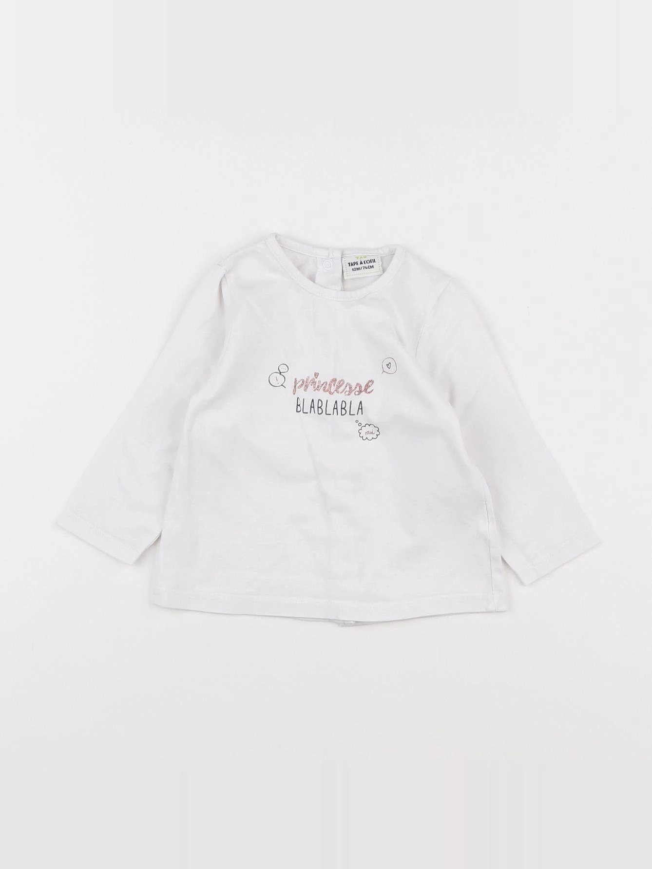 Tape à l'oeil - tee-shirt blanc - 12 mois