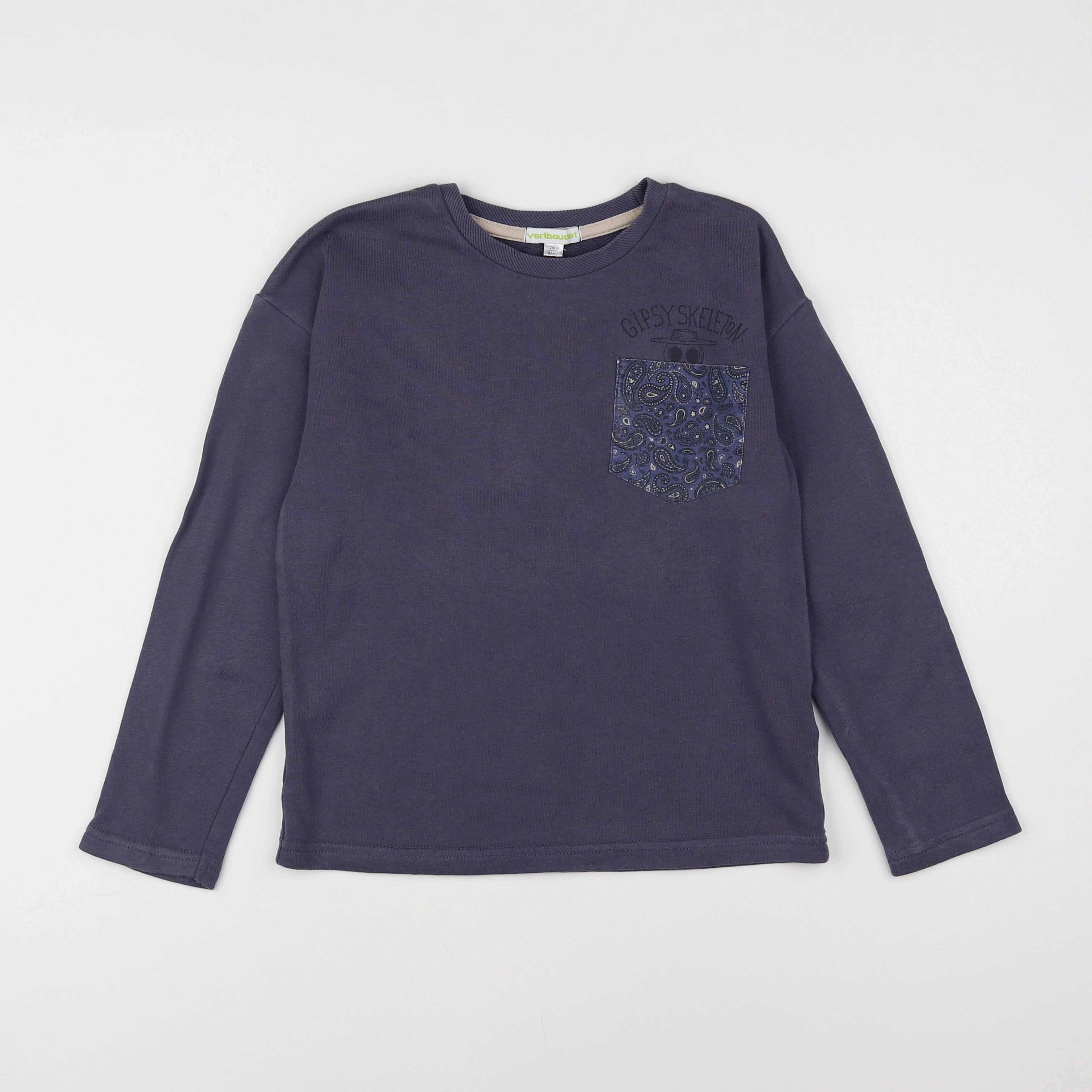 Vertbaudet - sweat gris - 8 ans