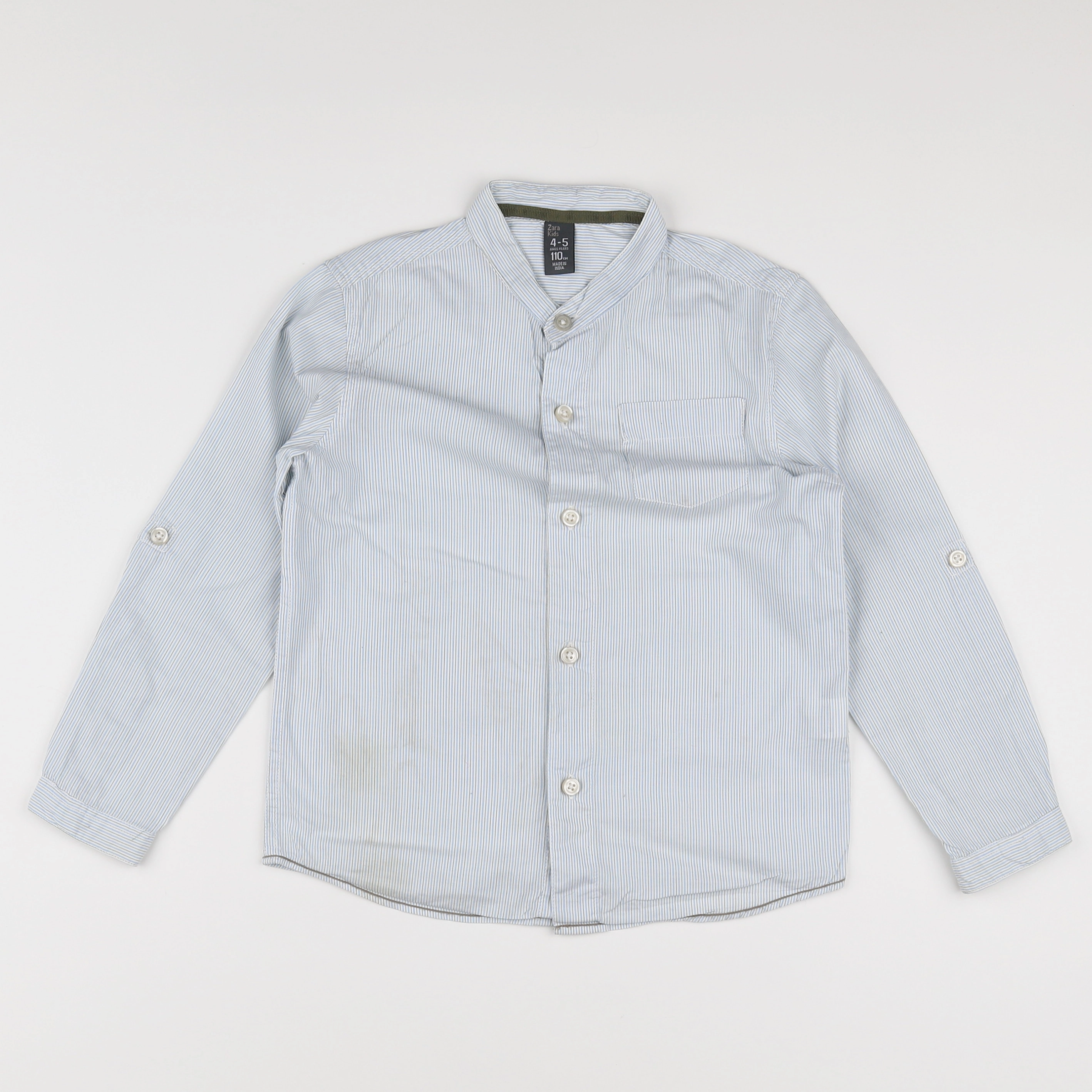 Zara - chemise blanc, bleu - 4/5 ans
