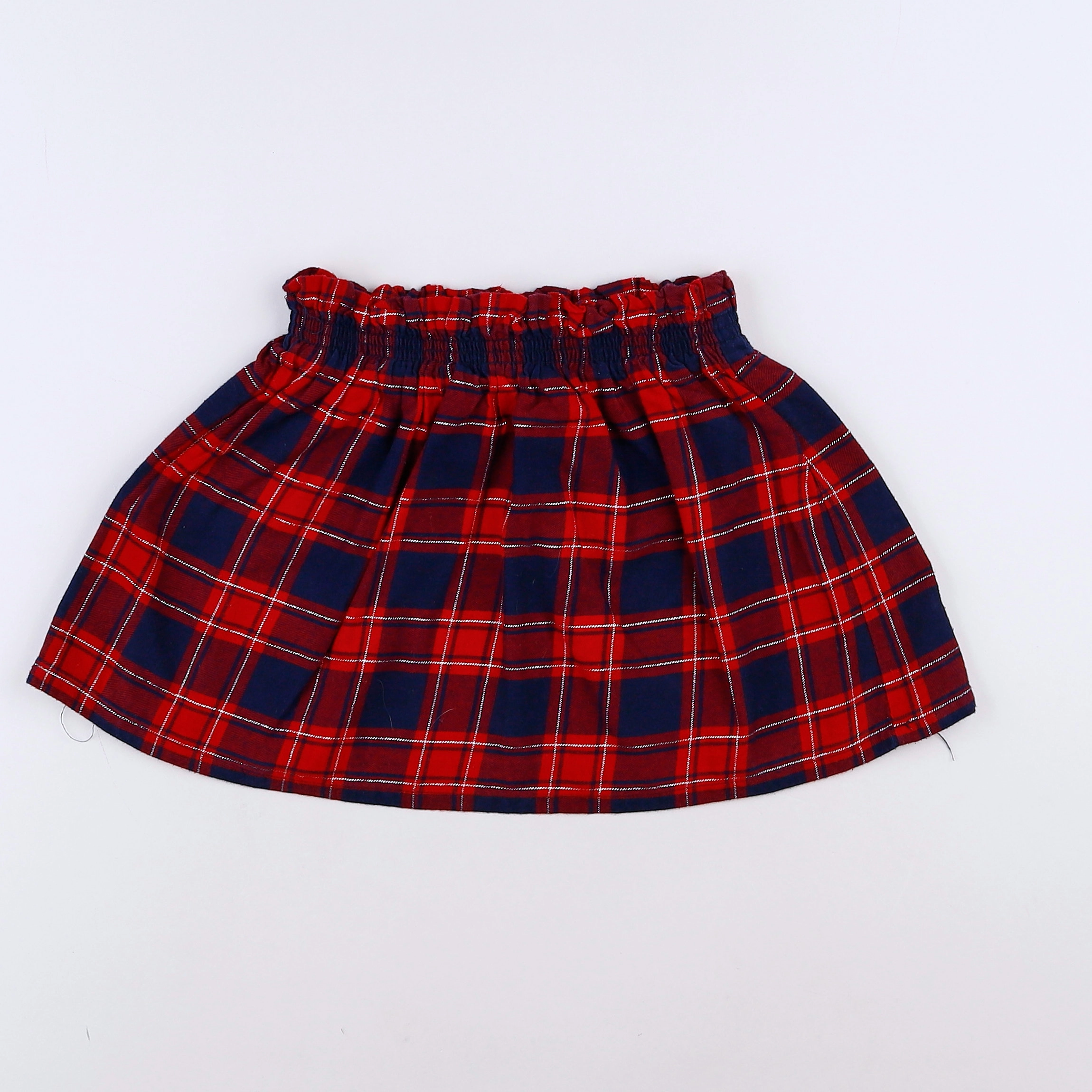 Vertbaudet - jupe rouge, bleu, argent - 6 ans