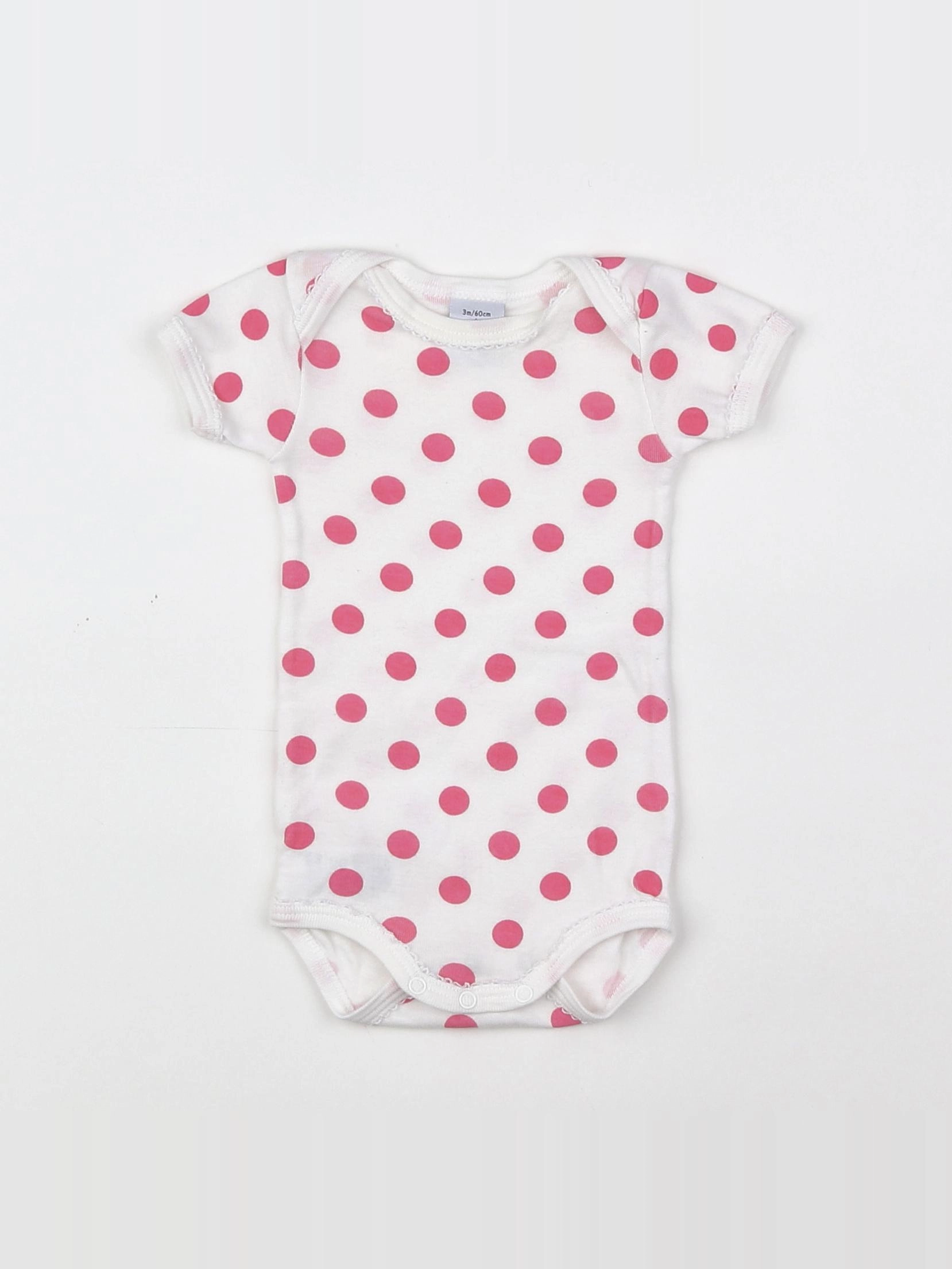 Petit Bateau - body rose - 3 mois