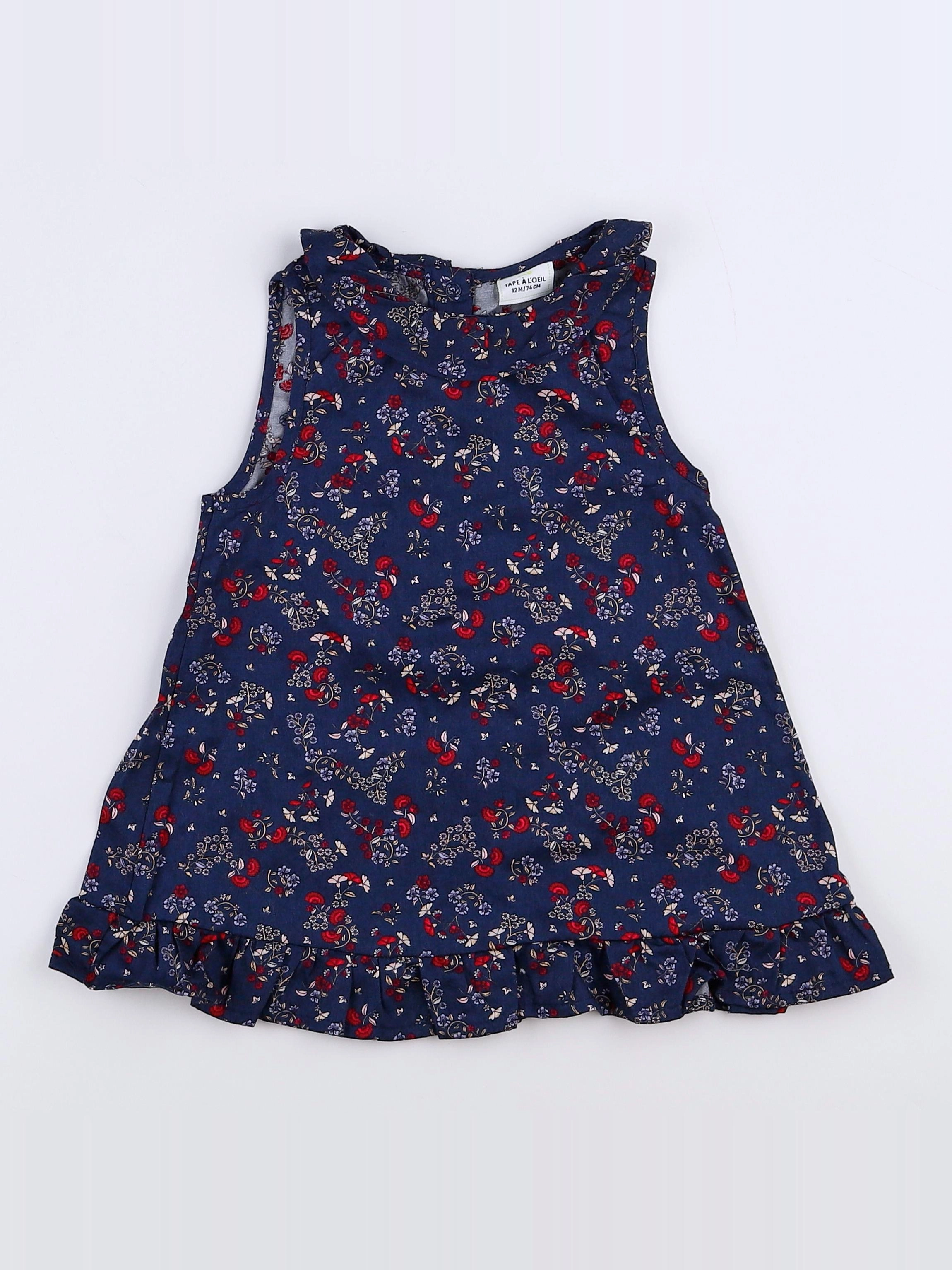 Tape à l'oeil - robe bleu - 12 mois