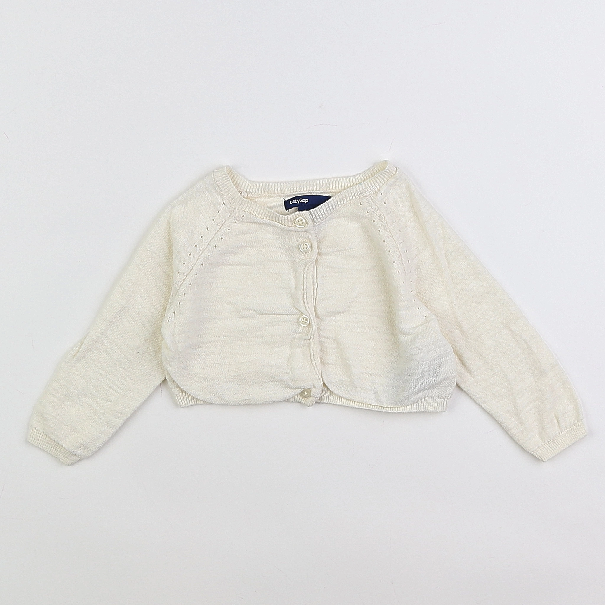 GAP - gilet blanc - 3/6 mois