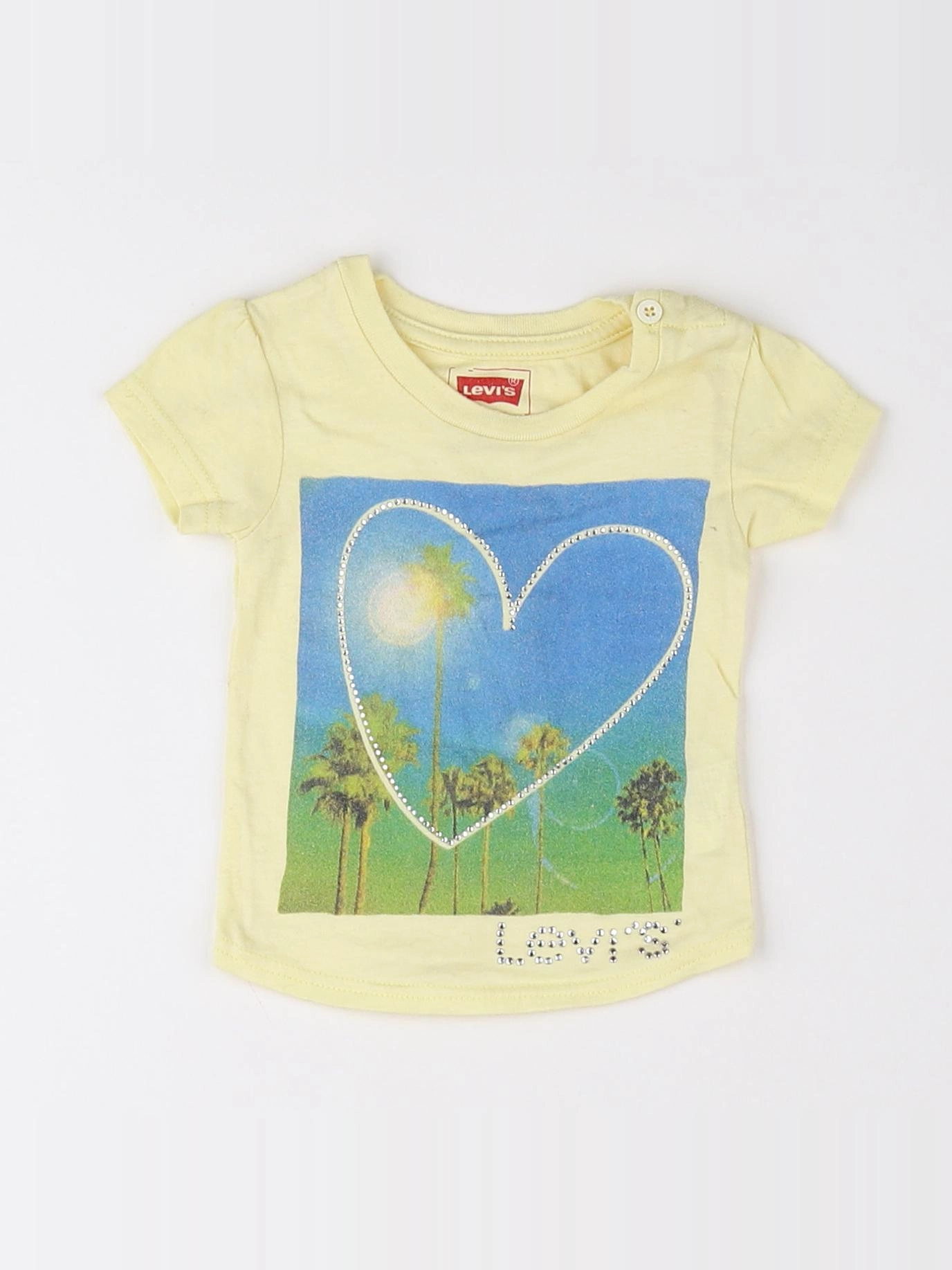 Levi's - tee-shirt jaune, bleu - 3 mois