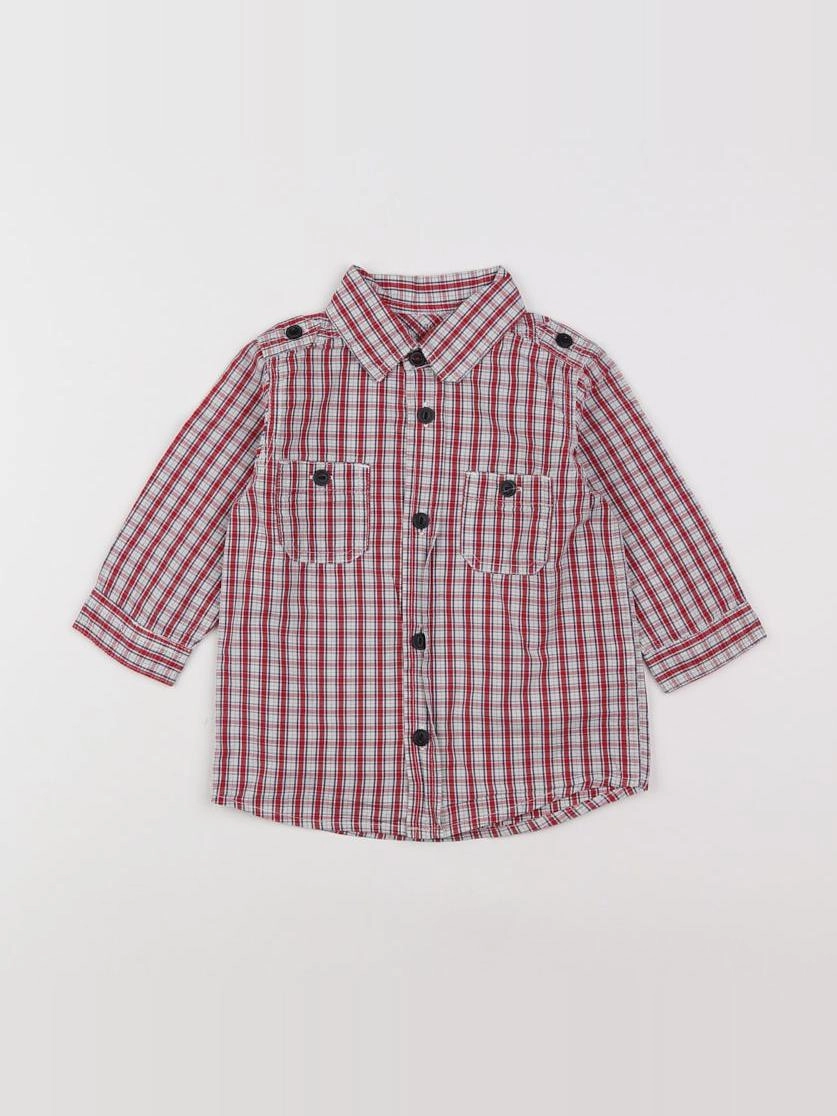 Natalys - chemise rouge - 9 mois