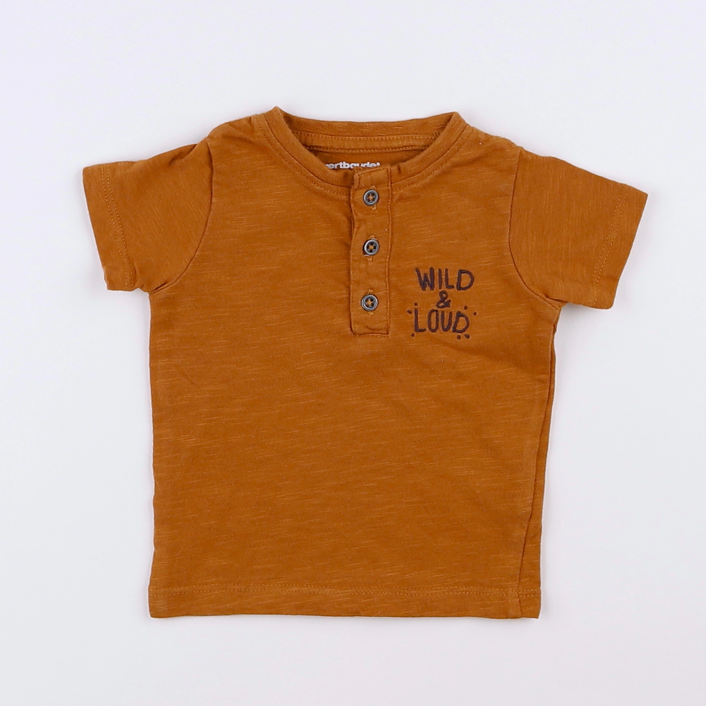 Vertbaudet - tee-shirt marron - 3 mois