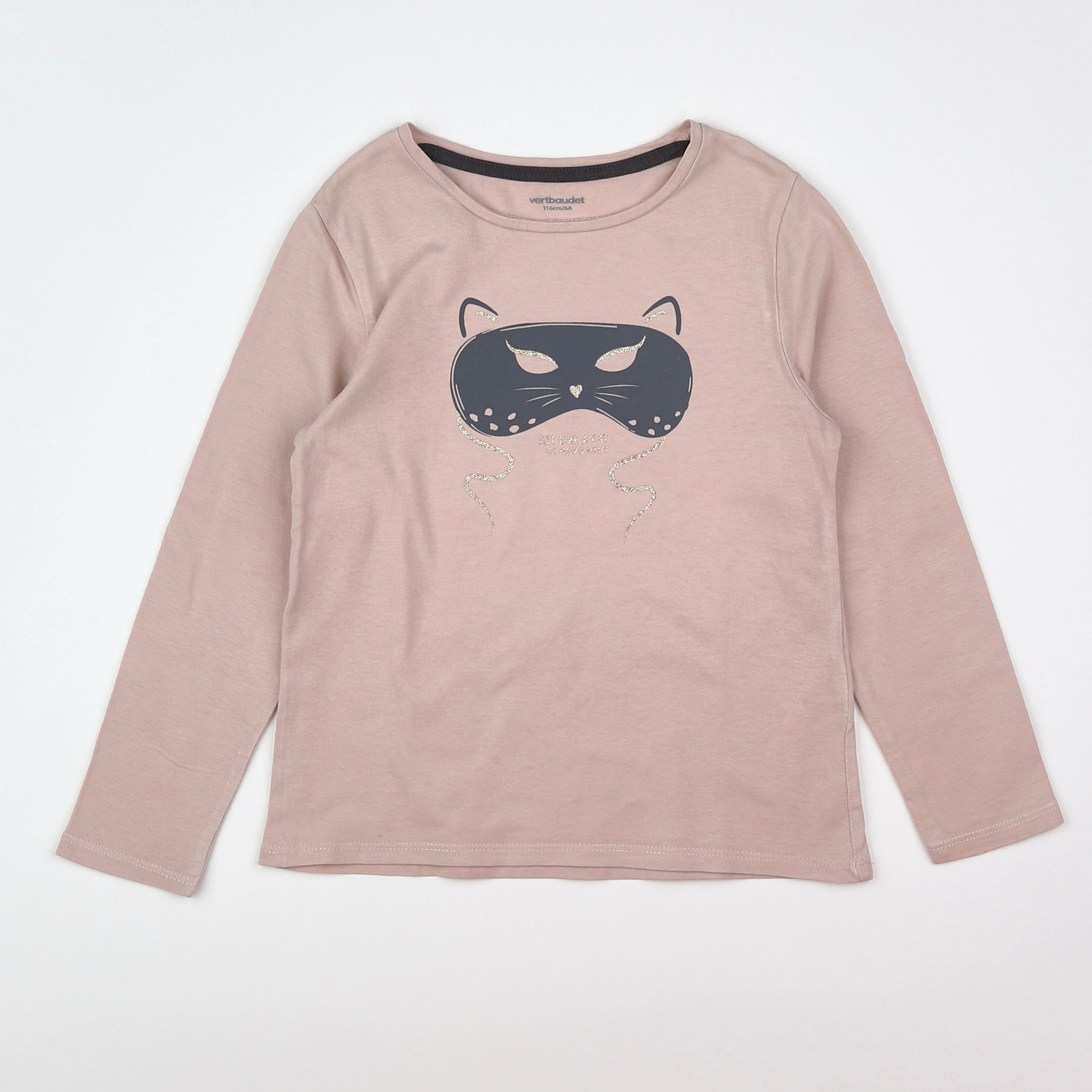Vertbaudet - tee-shirt beige, multicolore - 6 ans