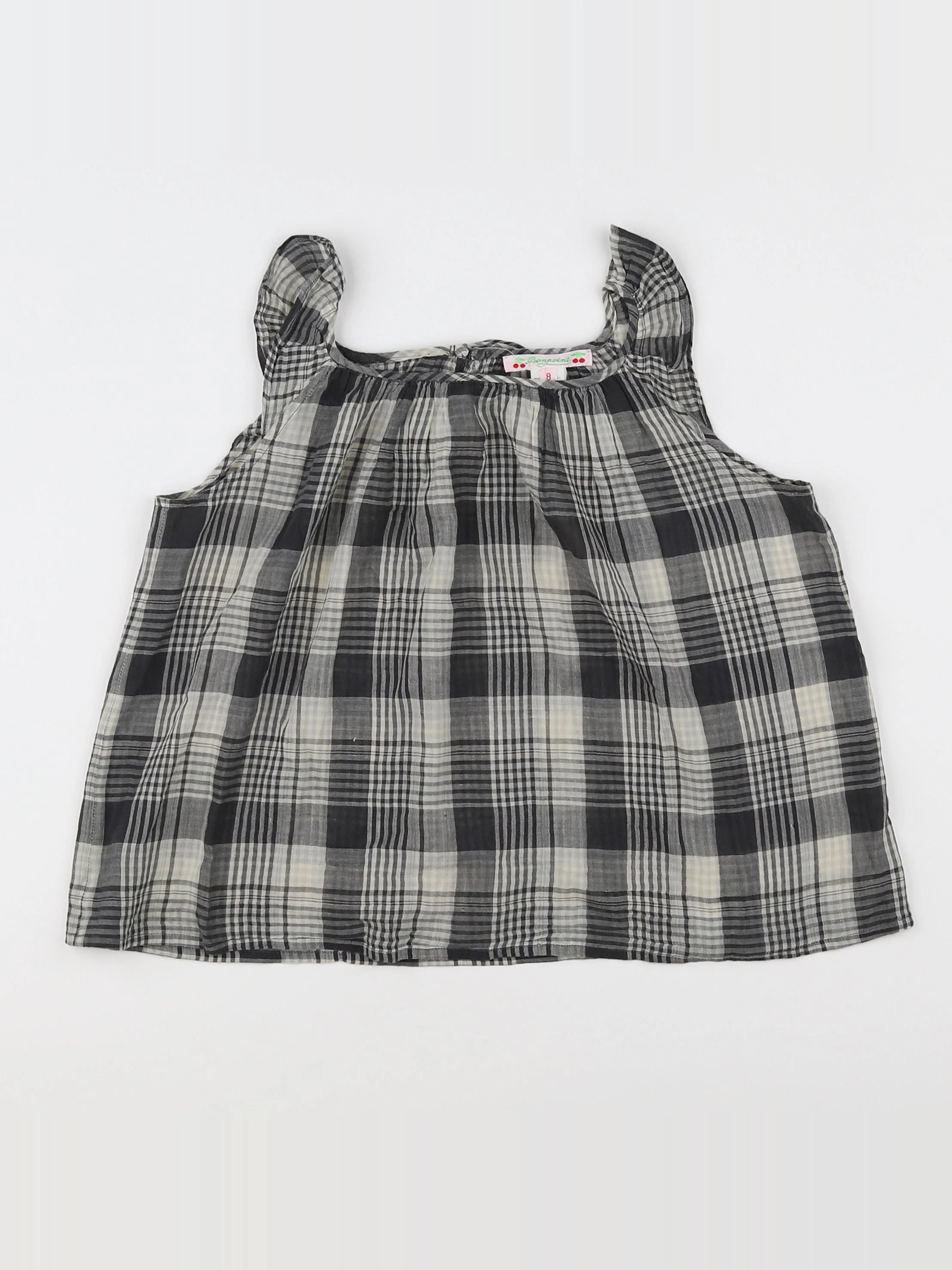 Bonpoint - blouse gris, noir - 8 ans