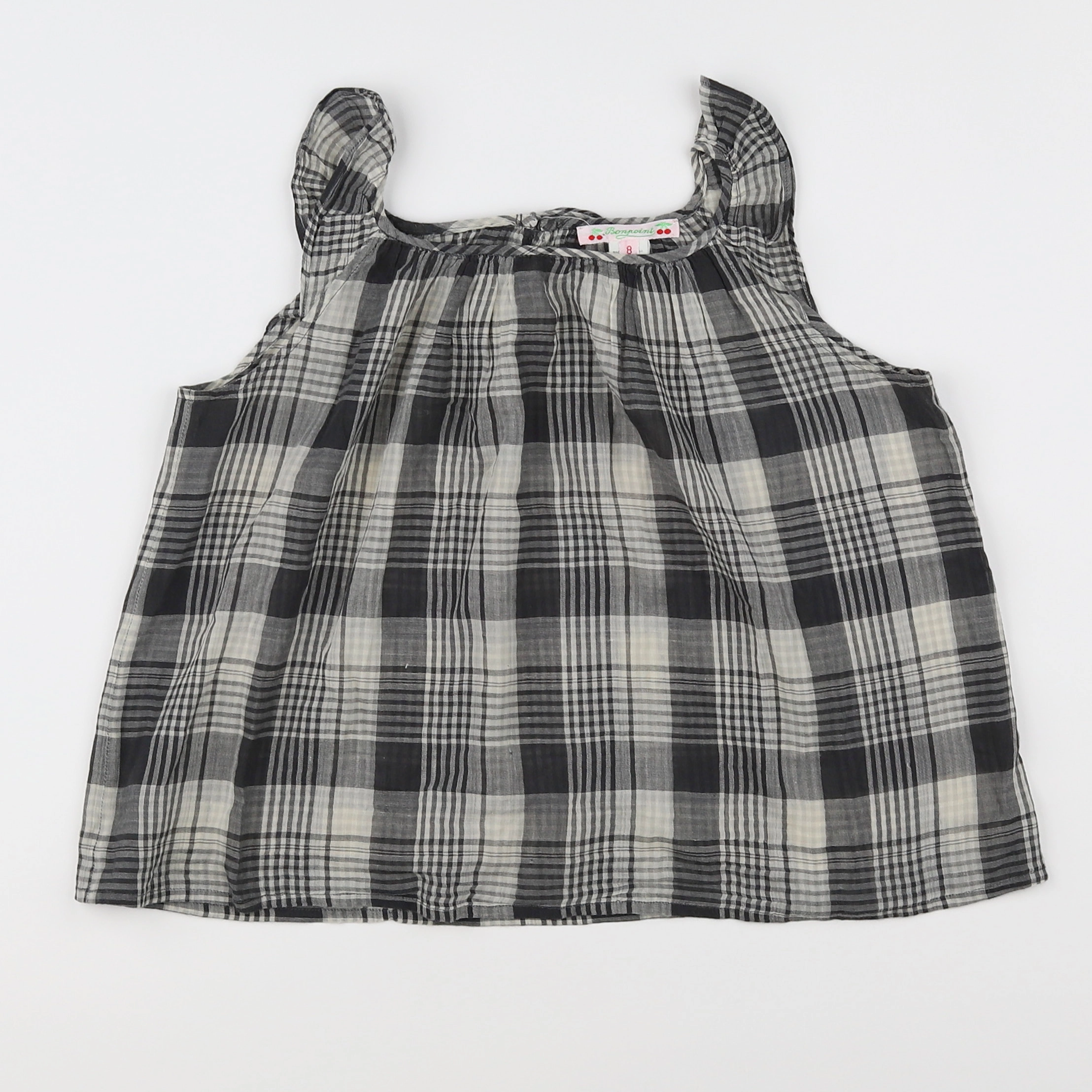 Bonpoint - blouse gris, noir - 8 ans