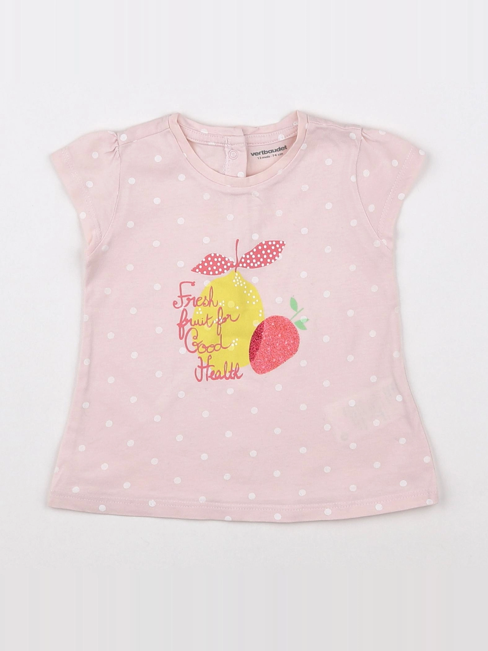 Vertbaudet - robe rose - 12 mois