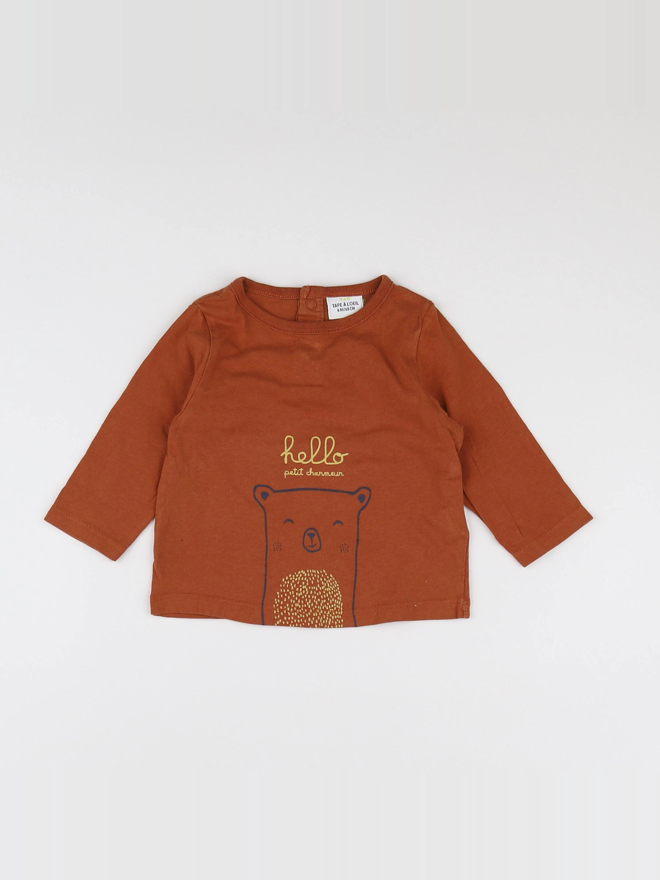 Tape à l'oeil - tee-shirt orange - 6 mois