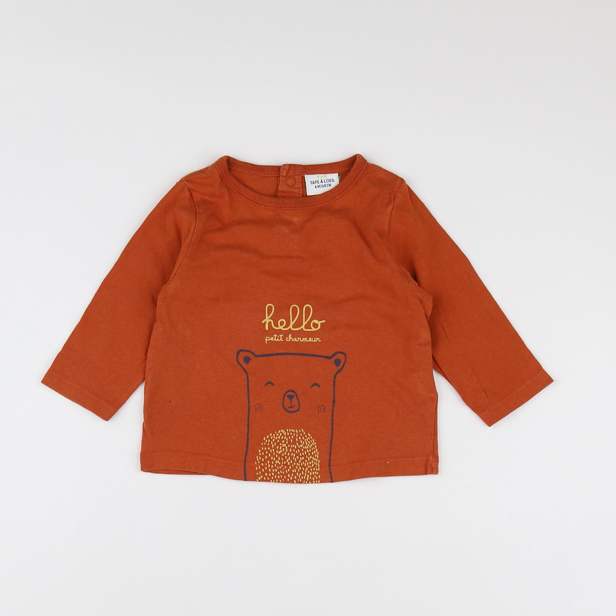 Tape à l'oeil - tee-shirt orange - 6 mois