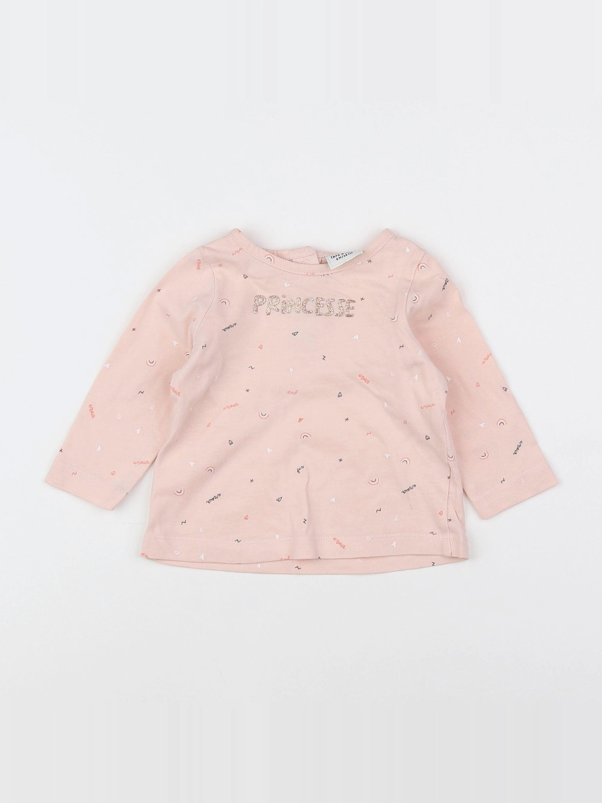 Tape à l'oeil - tee-shirt rose - 6 mois