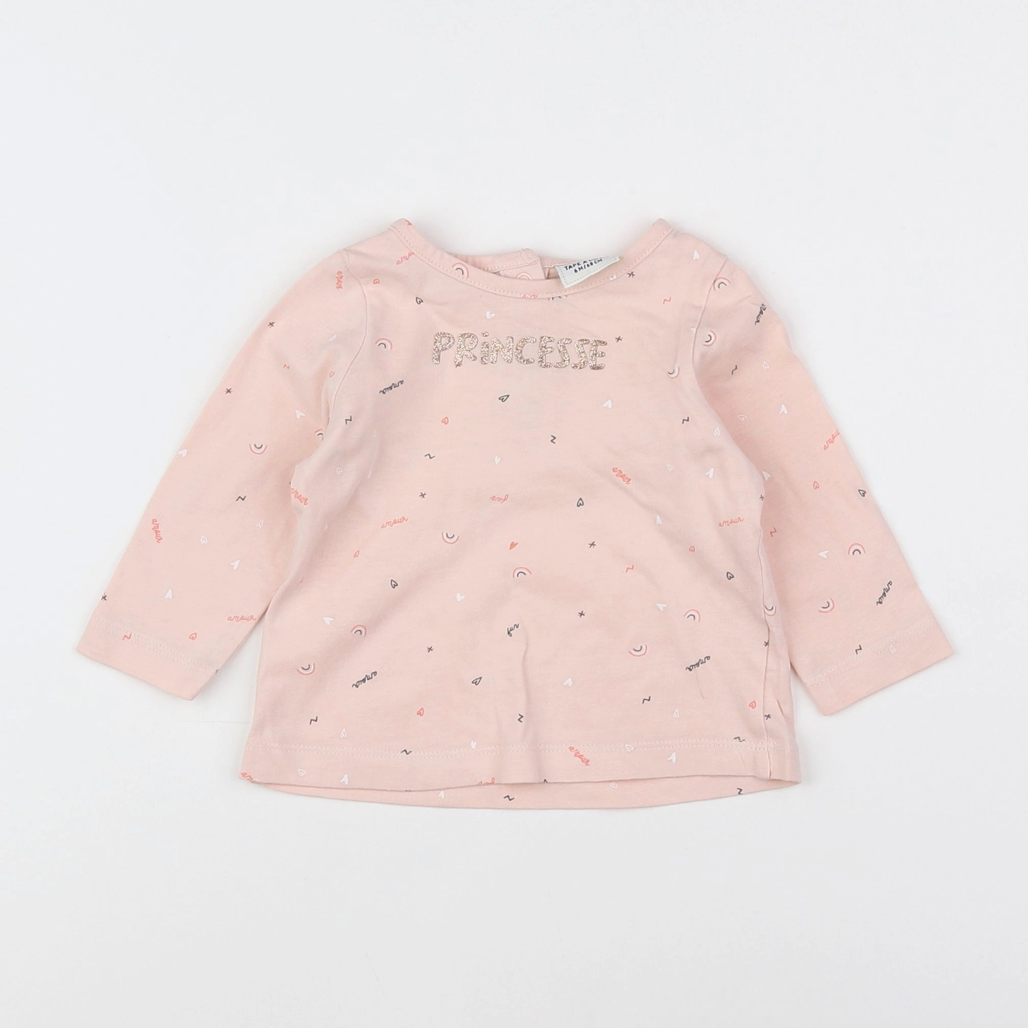 Tape à l'oeil - tee-shirt rose - 6 mois